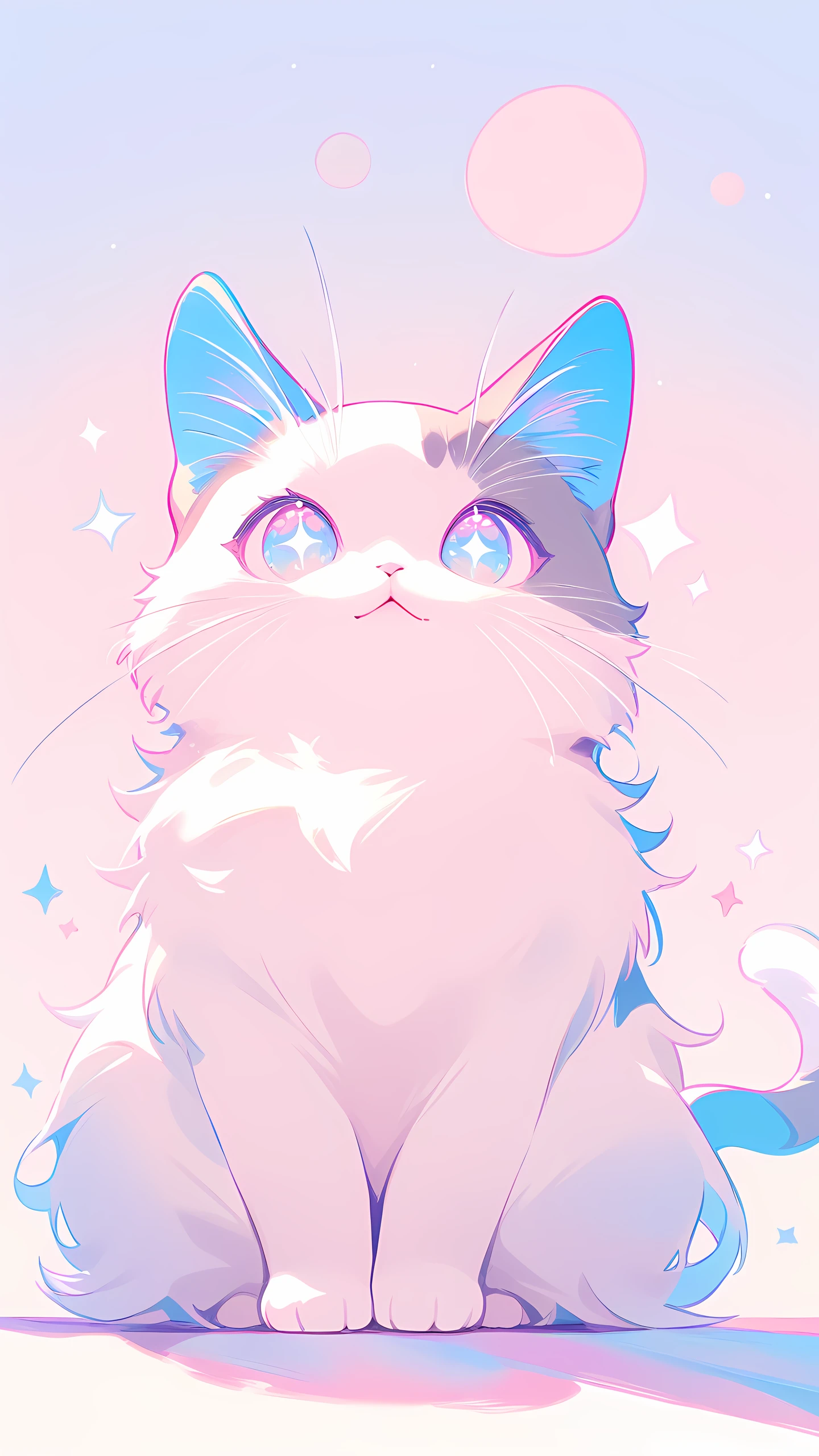 Kawaii Cat Wallpaper Pastel 1440×2560 anime wallpaper