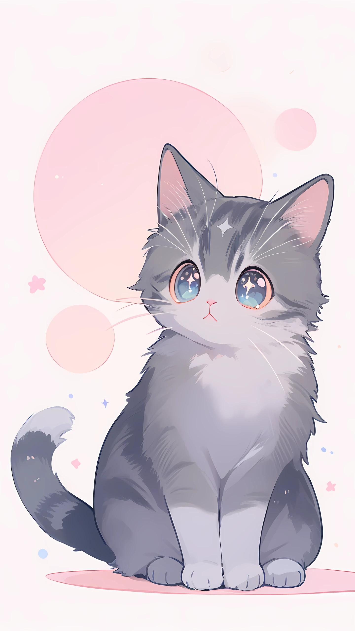 Kawaii Cat Wallpaper Pastel 1440×2560 anime wallpaper