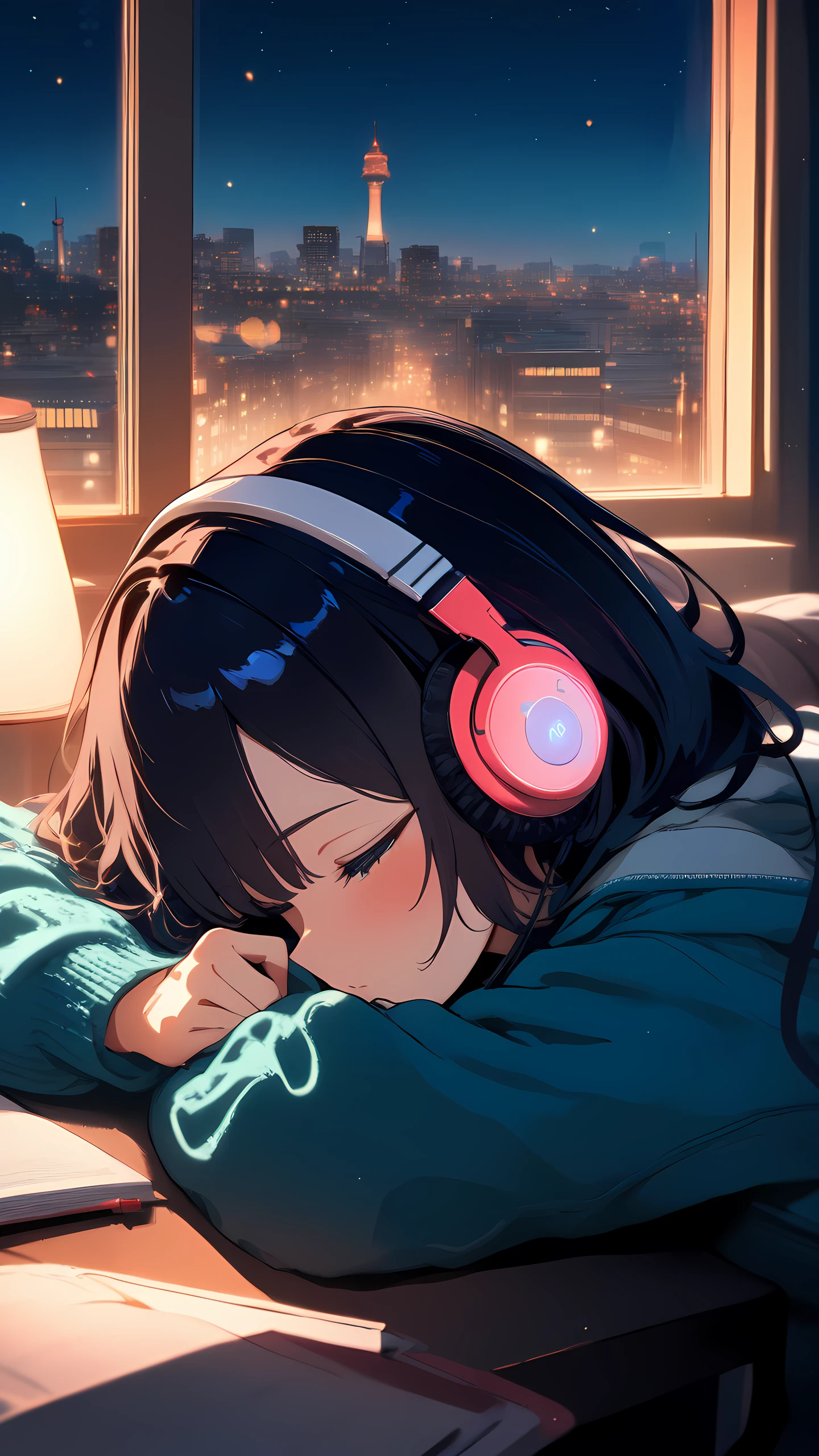 Lofi Anime Wallpaper Study Girl 1440×2560 anime wallpaper