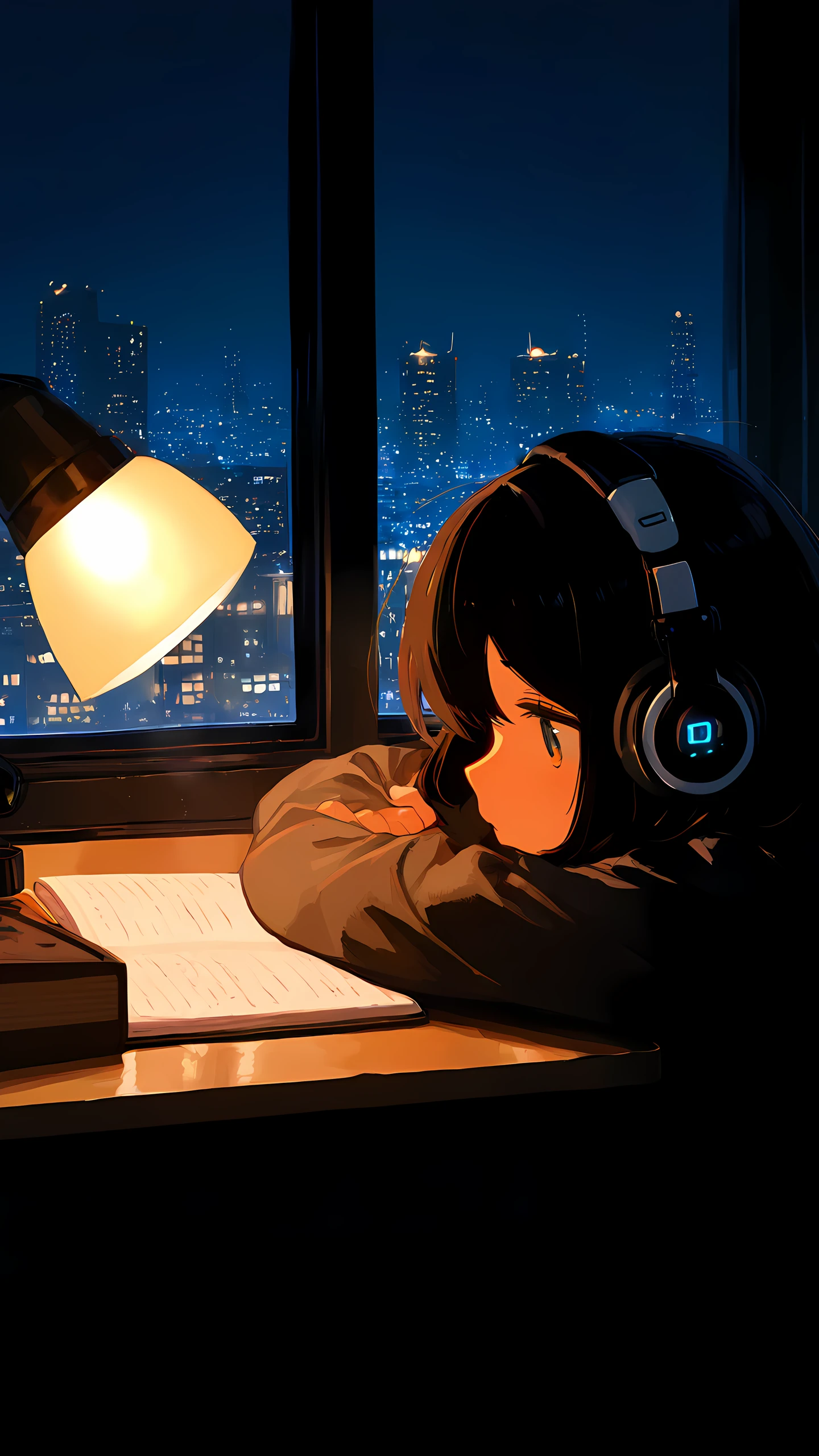 Lofi Anime Wallpaper Study Girl 1440×2560 anime wallpaper