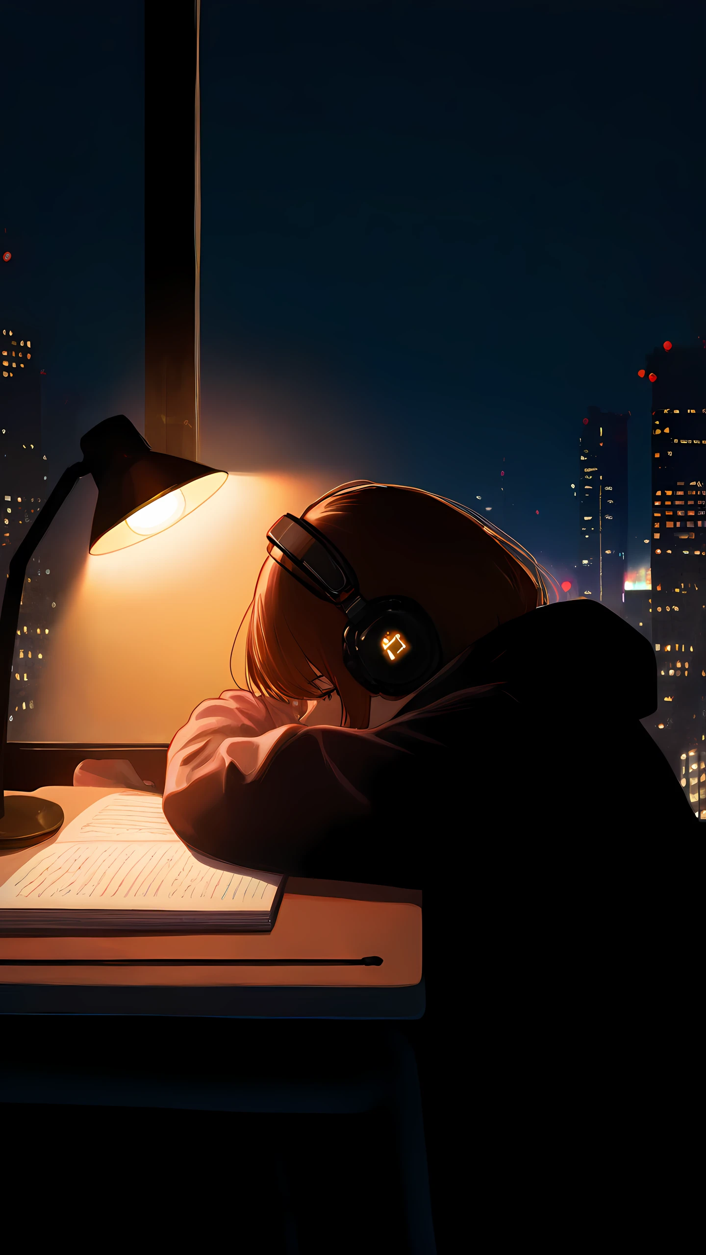 Lofi Anime Wallpaper Study Girl 1440×2560 anime wallpaper
