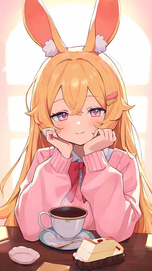 anime wallpaper bunny girl cafe — 1440×2560