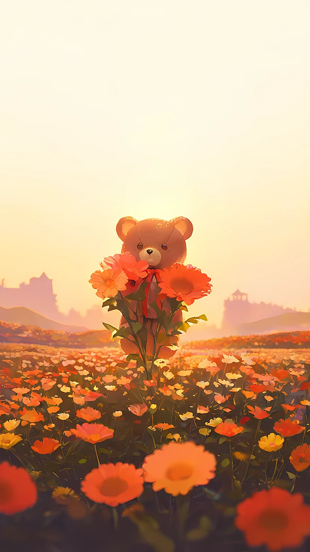 anime wallpaper teddy bear picnic — 1440×2560