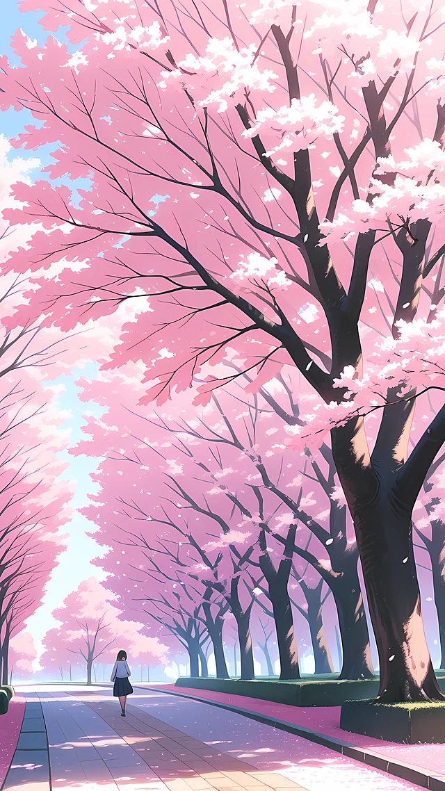 cute anime wallpaper cherry blossom — 1440×2560