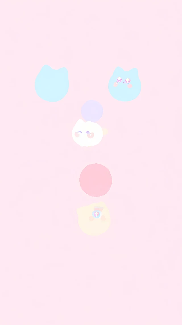 kawaii cat wallpaper pastel — 1440×2560