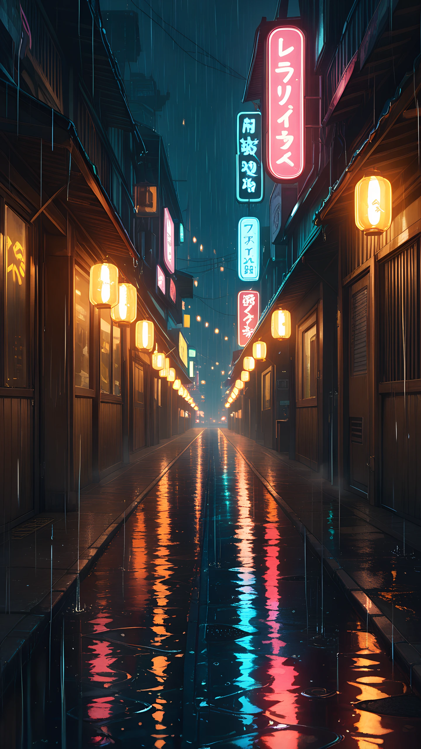 Anime Wallpaper Cyberpunk Ramen Stall 1440×2560 anime wallpaper