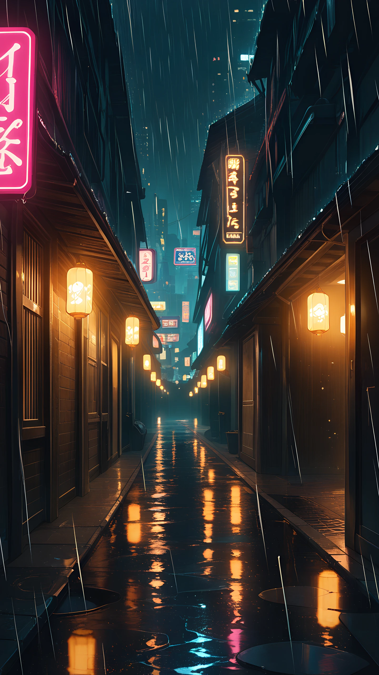 Anime Wallpaper Cyberpunk Ramen Stall 1440×2560 anime wallpaper