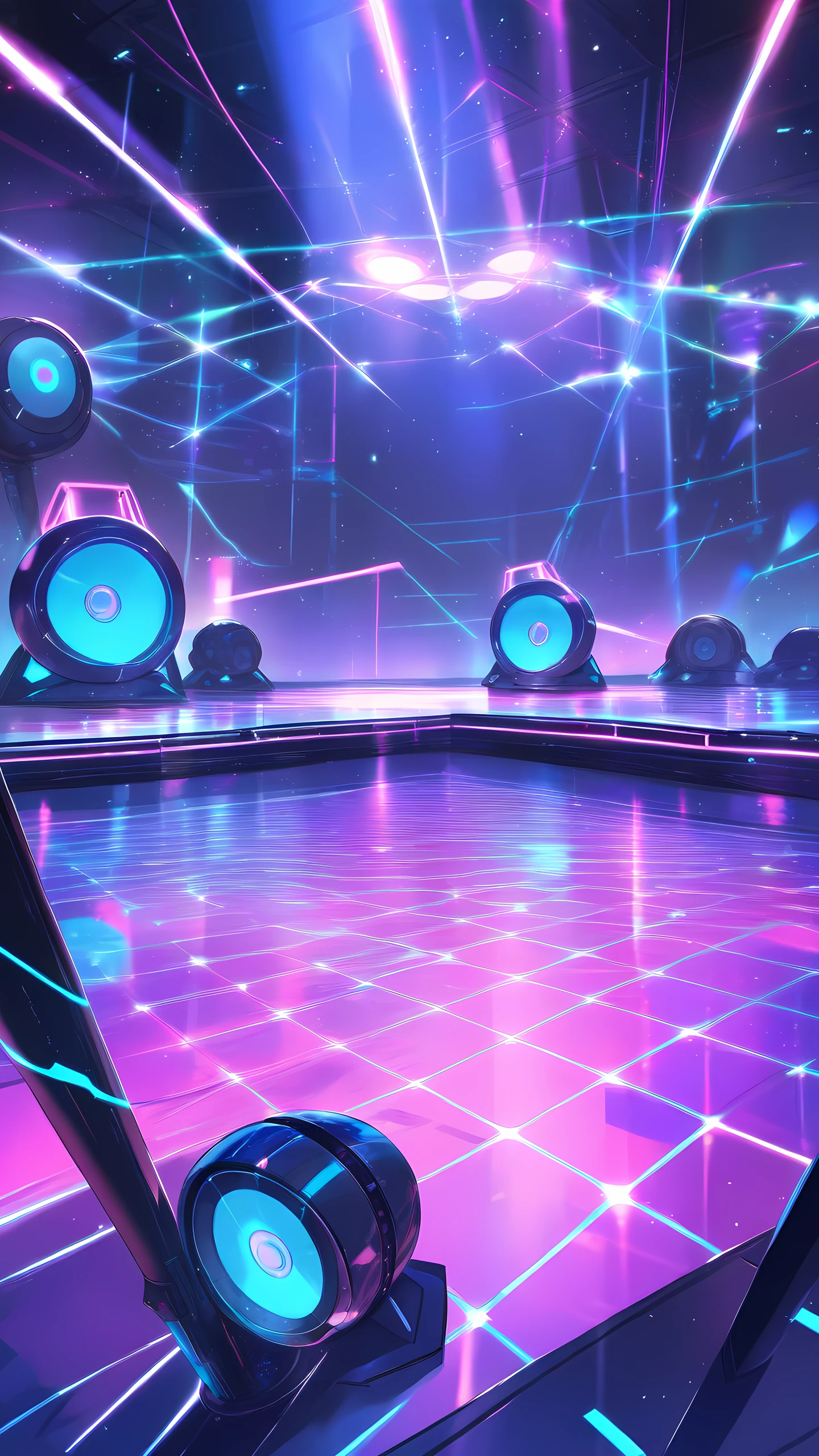 Anime Wallpaper Hologram Dancefloor 1440×2560 anime wallpaper