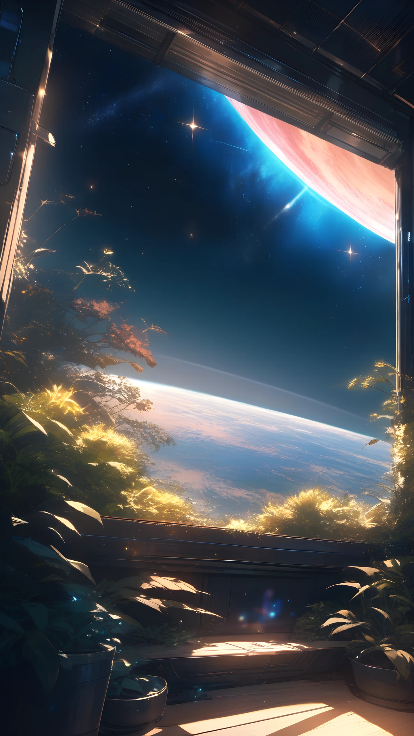Anime Wallpaper Spaceship Window 1440×2560 anime wallpaper
