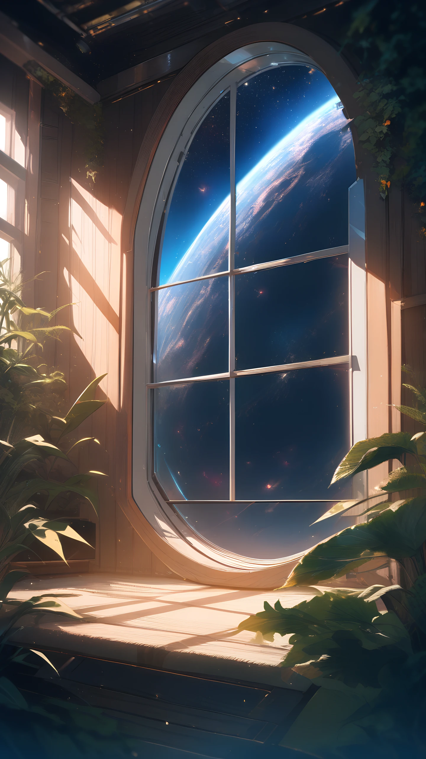 Anime Wallpaper Spaceship Window 1440×2560 anime wallpaper