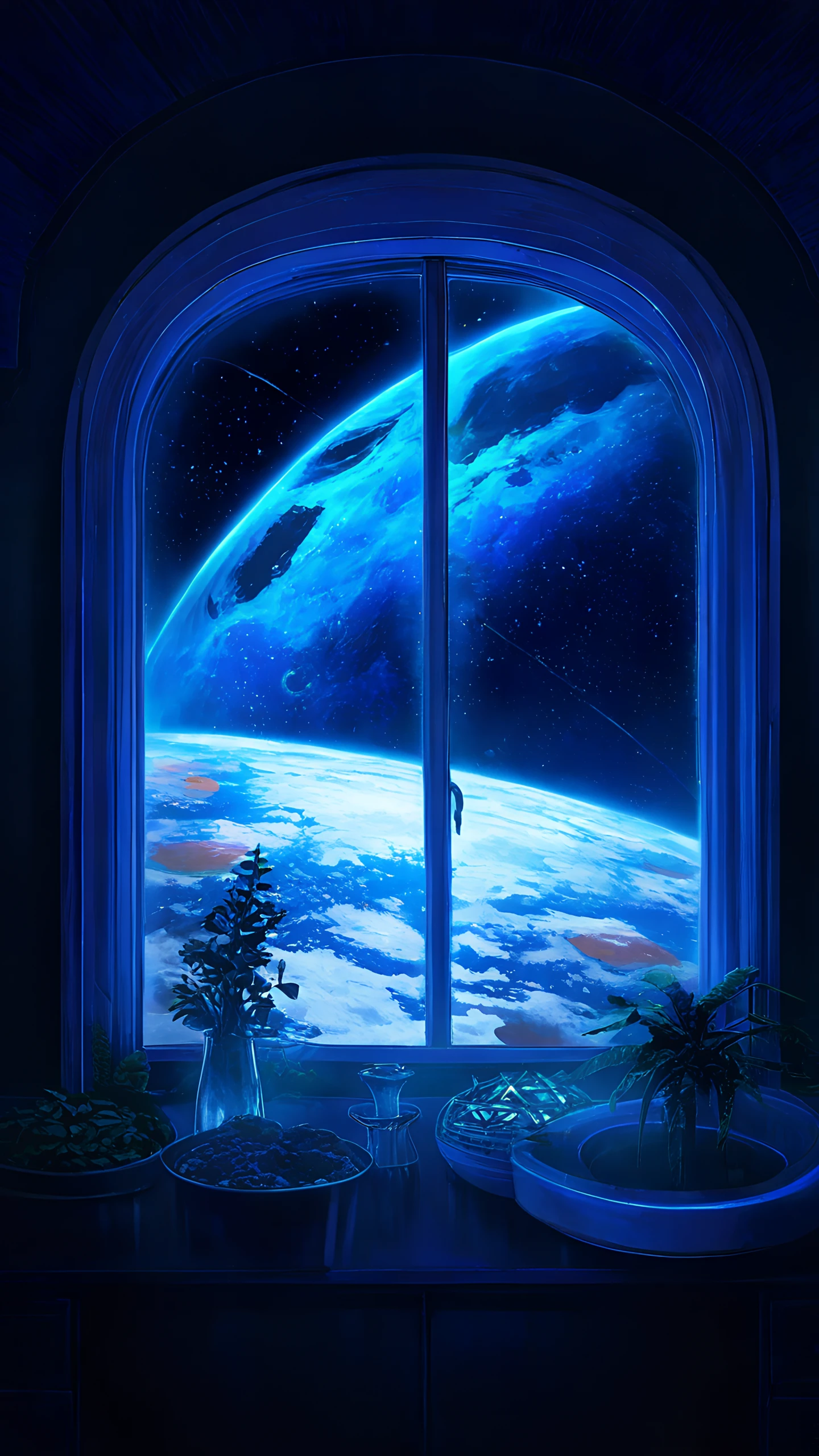 Anime Wallpaper Spaceship Window 1440×2560 anime wallpaper