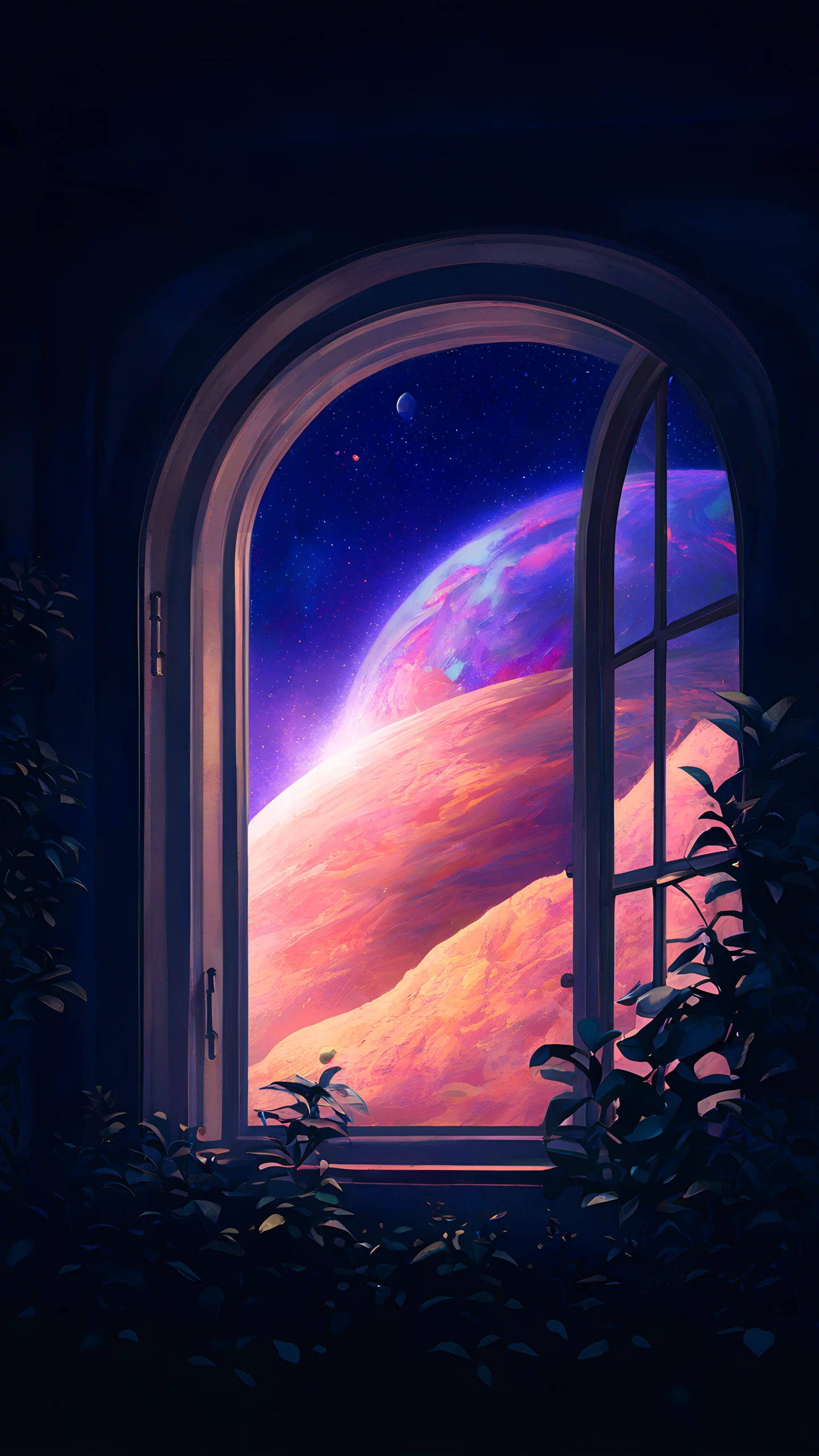 Anime Wallpaper Spaceship Window 1440×2560 anime wallpaper