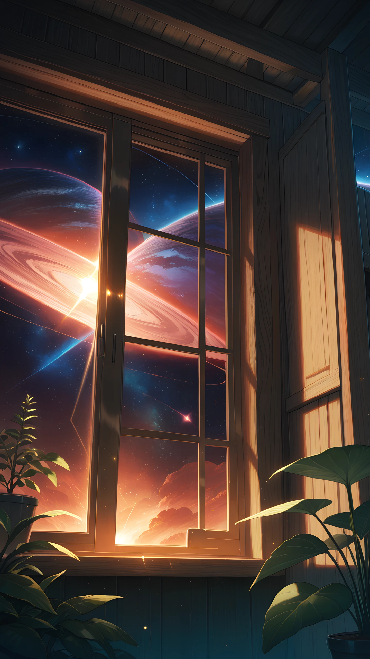 Anime Wallpaper Spaceship Window 1440×2560 anime wallpaper