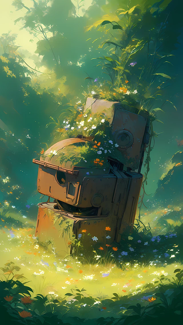 anime wallpaper robot garden — 1440×2560