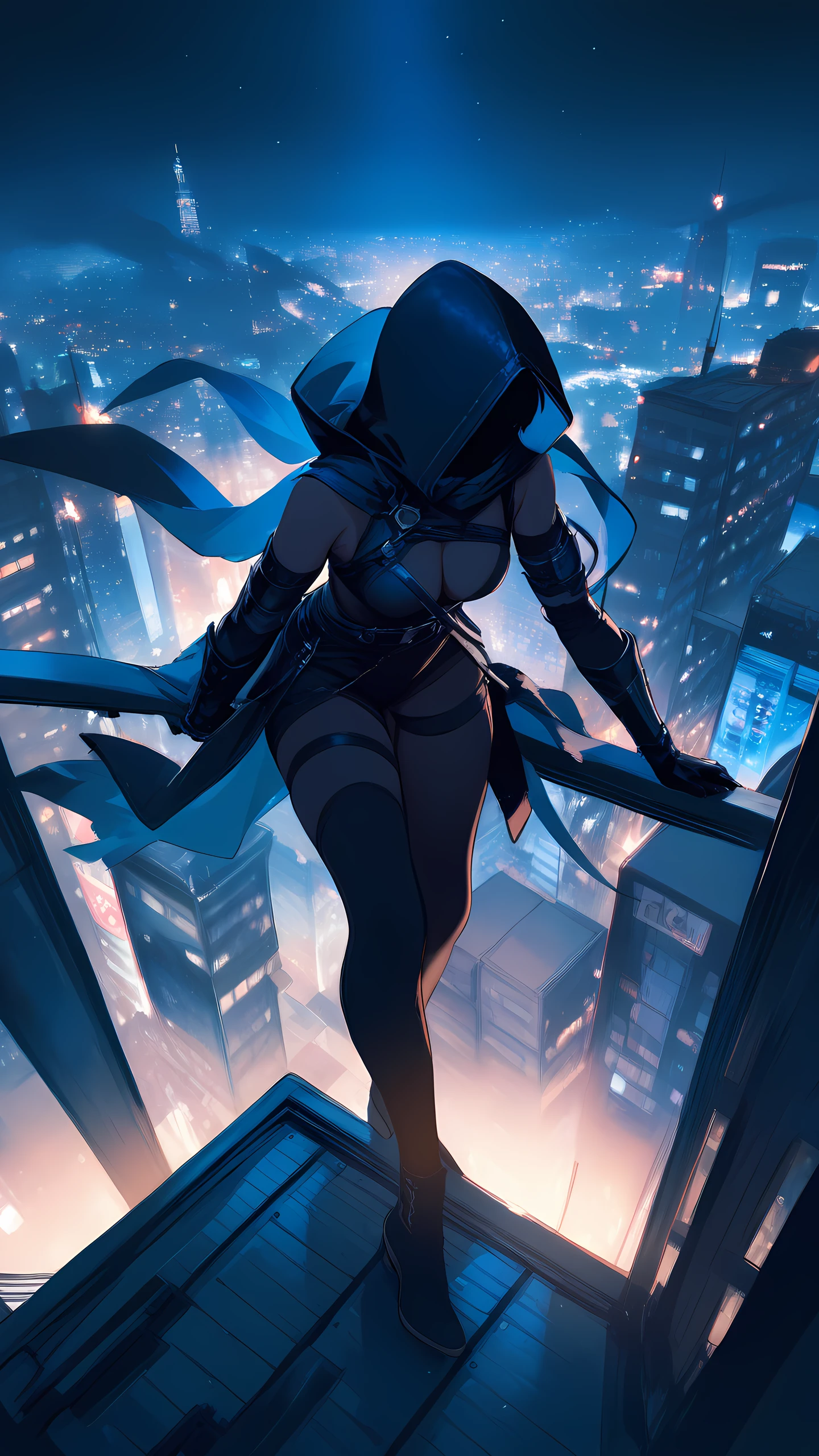Anime Wallpaper Assassin Rooftop 1440×2560 anime wallpaper