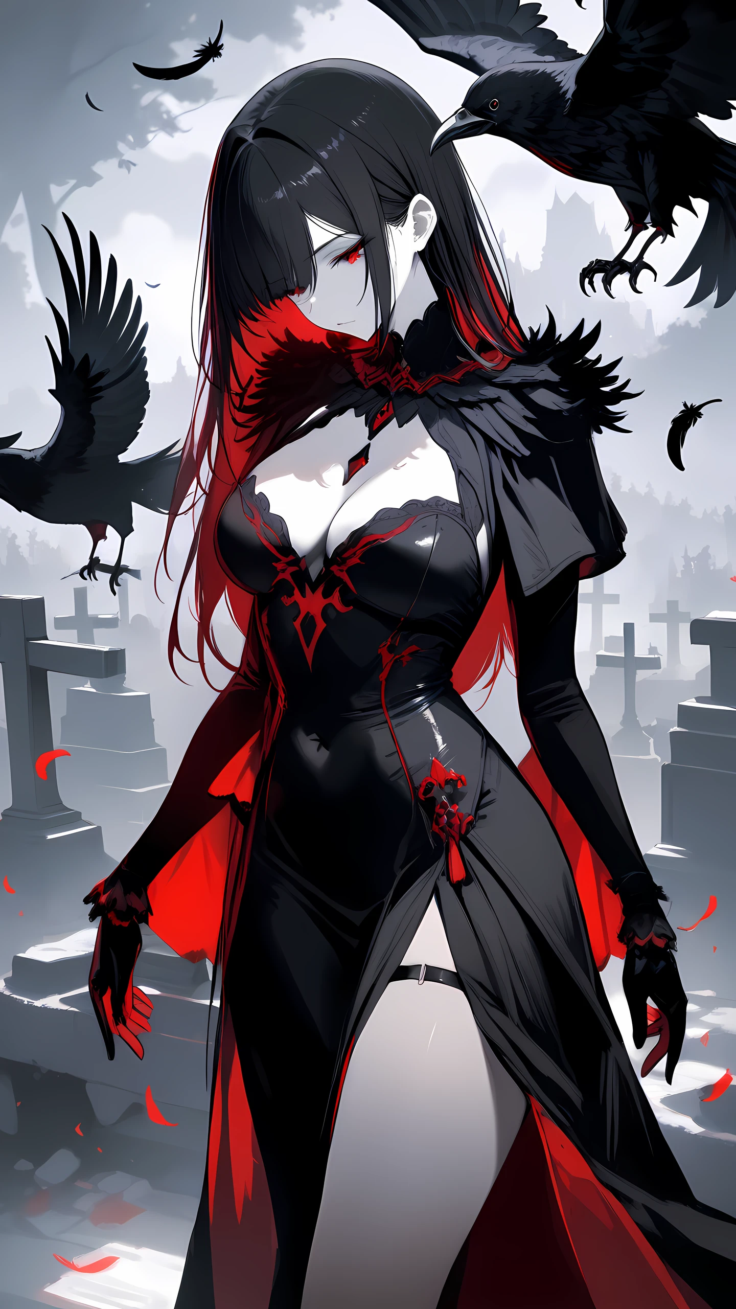 Anime Wallpaper Raven Girl 1440×2560 anime wallpaper