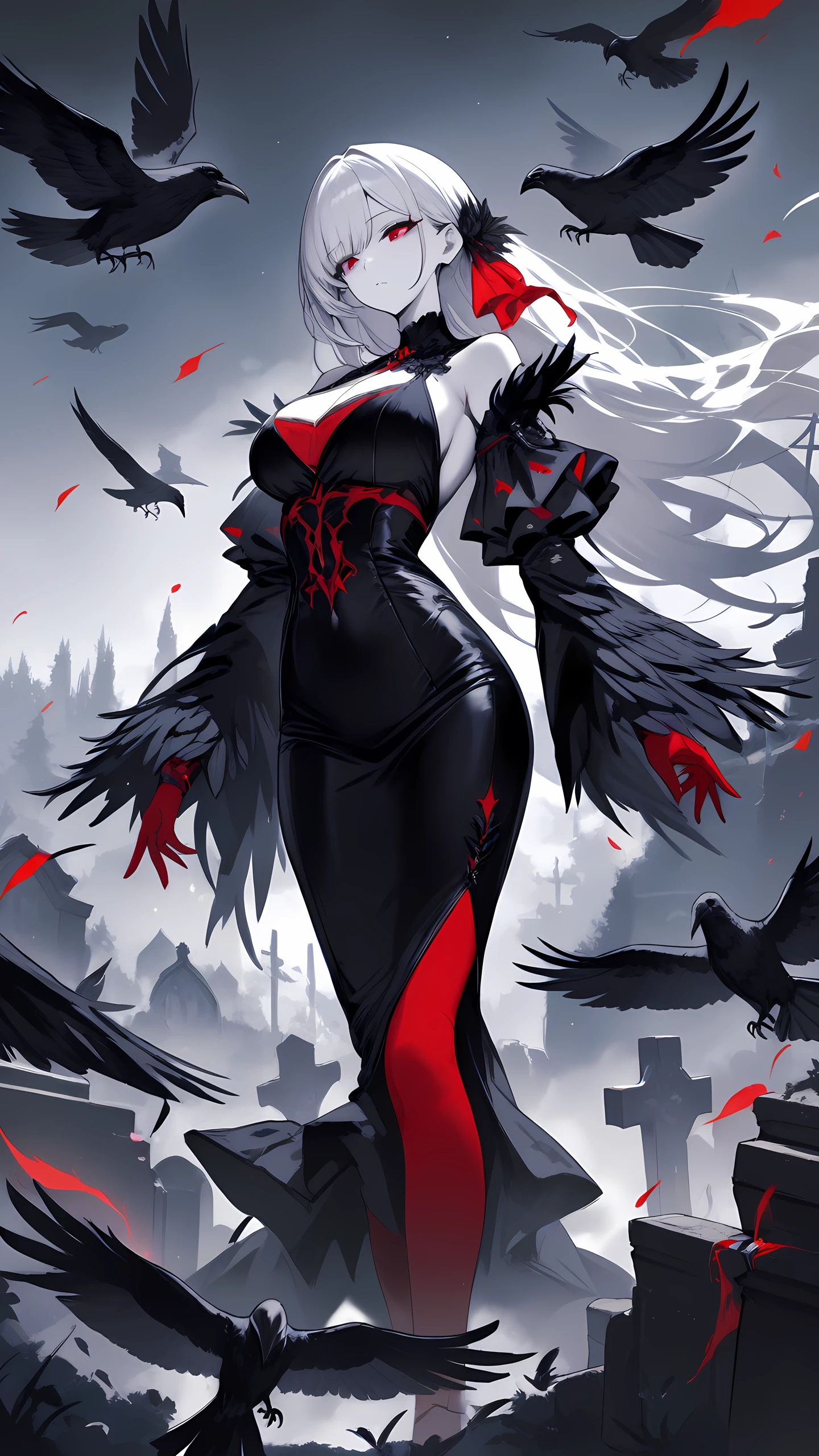 Anime Wallpaper Raven Girl 1440×2560 anime wallpaper