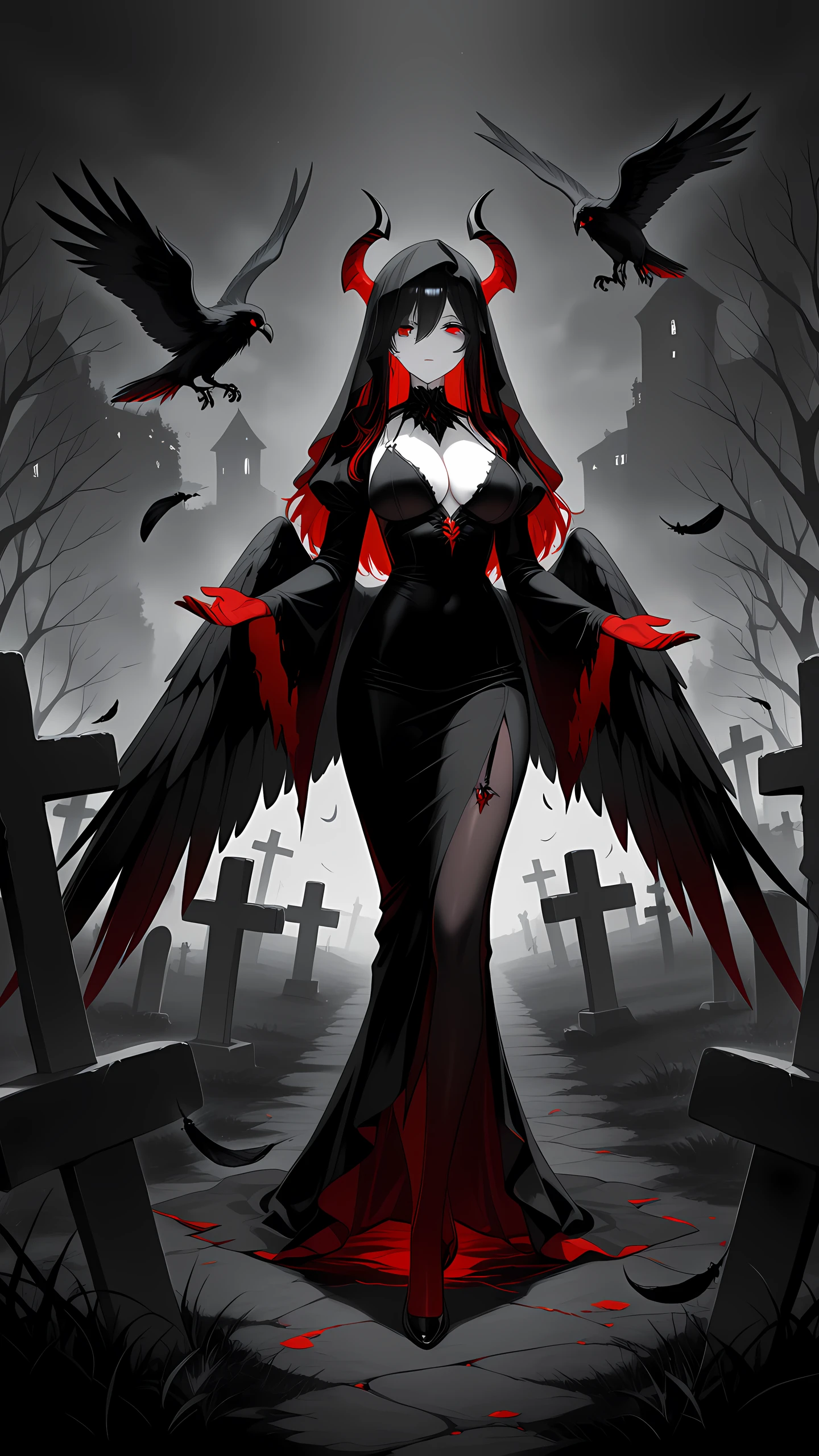 Anime Wallpaper Raven Girl 1440×2560 anime wallpaper