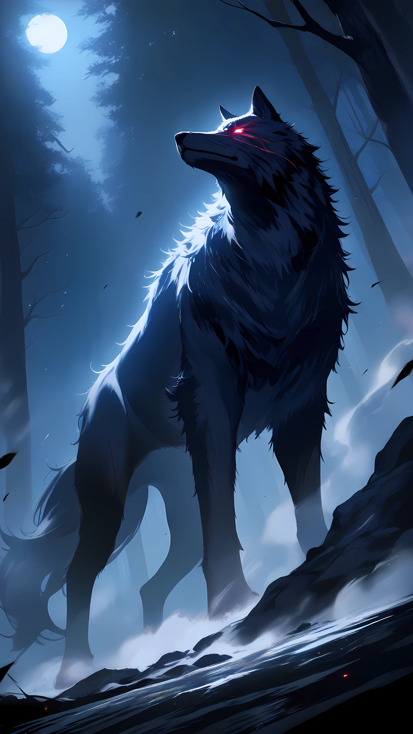 Anime Wallpaper Shadow Wolf 1440×2560 anime wallpaper