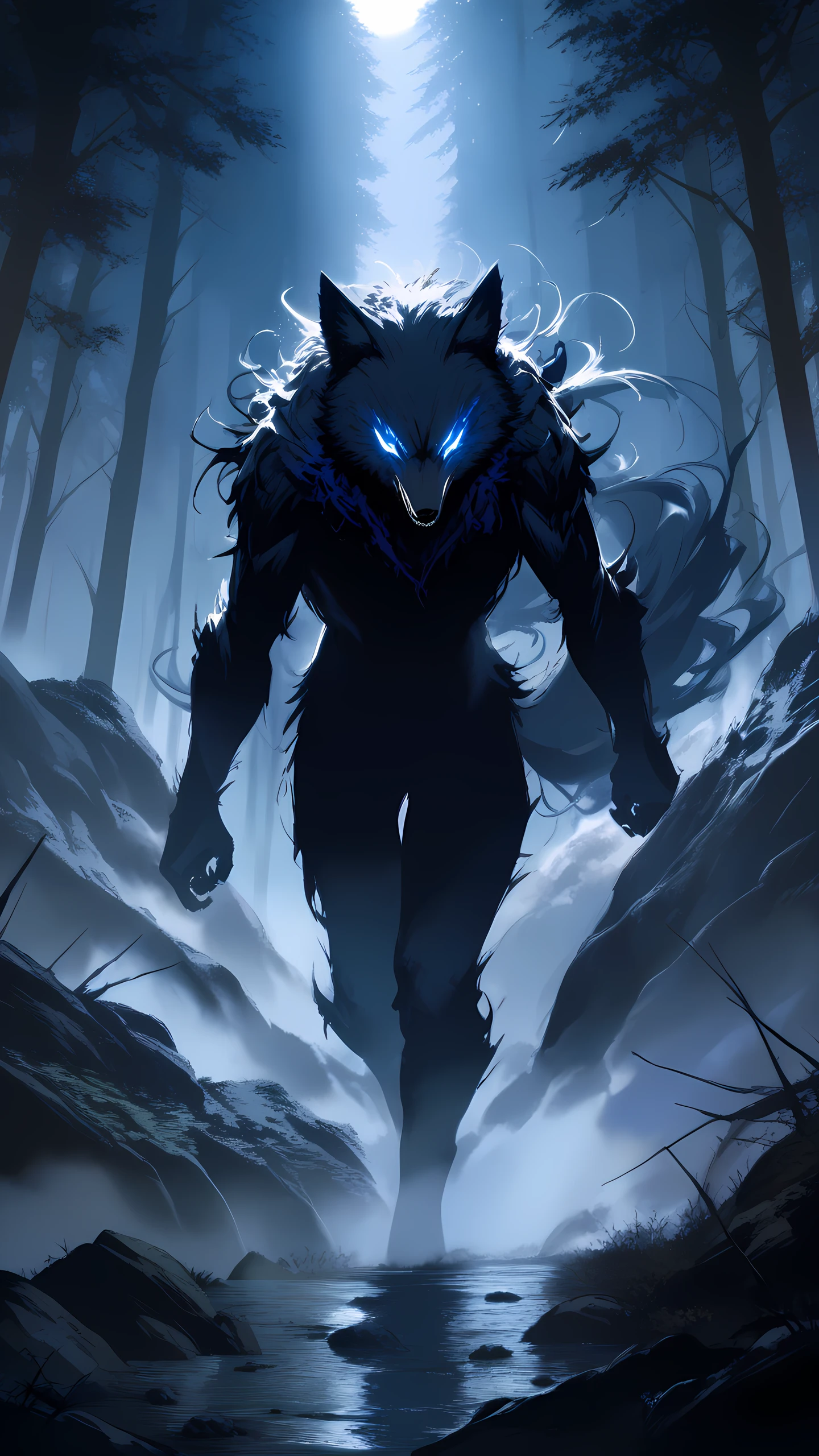 Anime Wallpaper Shadow Wolf 1440×2560 anime wallpaper