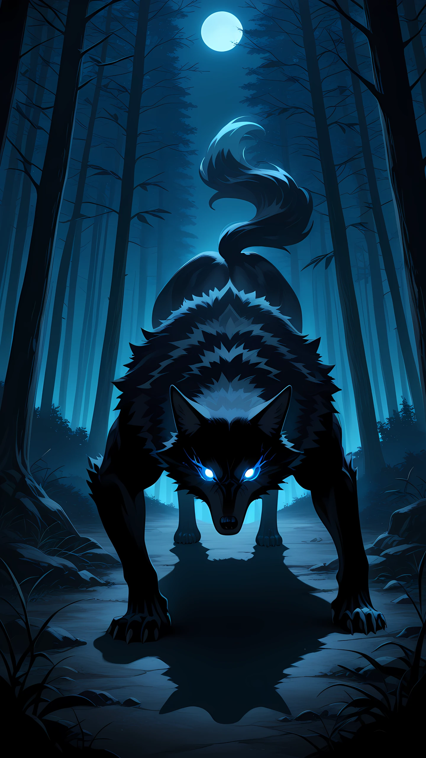 Anime Wallpaper Shadow Wolf 1440×2560 anime wallpaper