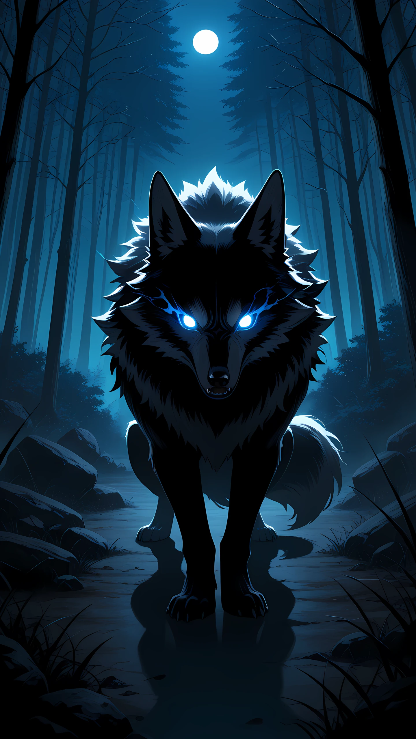 Anime Wallpaper Shadow Wolf 1440×2560 anime wallpaper