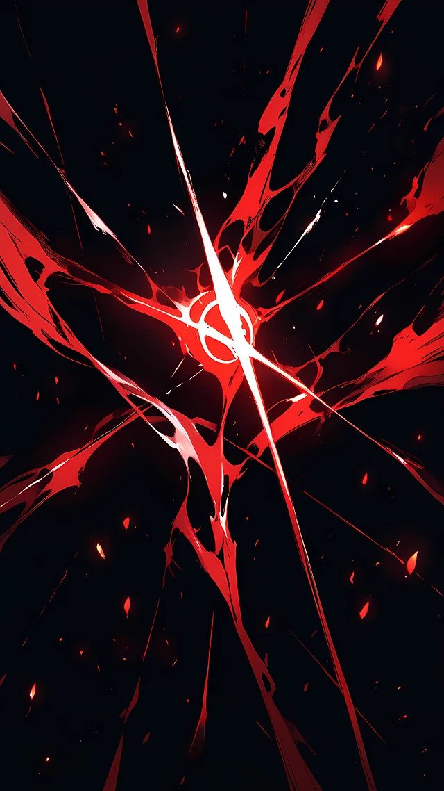 black anime wallpaper red accent — 1440×2560
