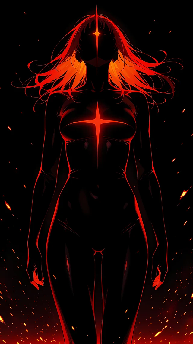 Black Anime Wallpaper Red Accent
