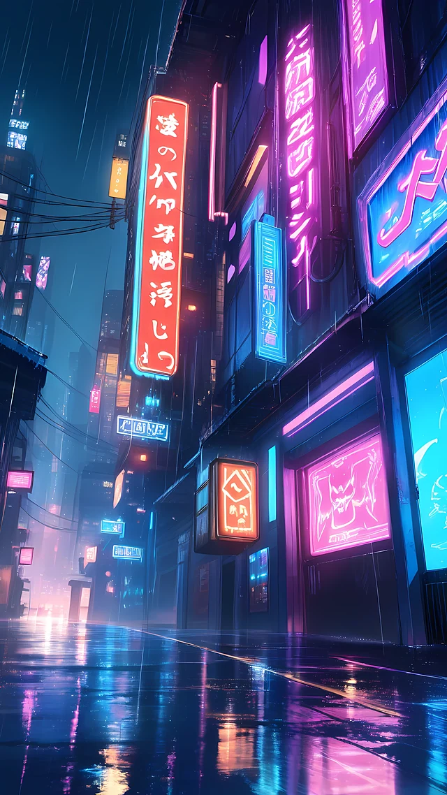 Cyberpunk Anime Wallpaper Neon City