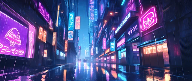 Cyberpunk Anime Wallpaper Neon City Ultrawide
