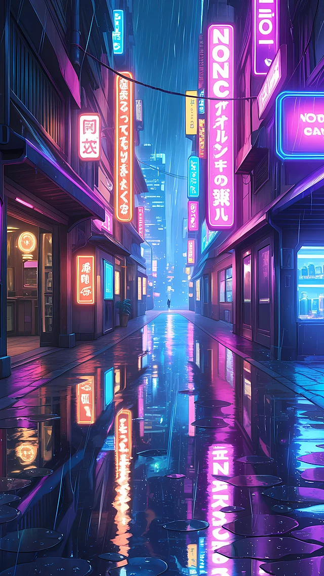 Cyberpunk Anime Wallpaper Neon City
