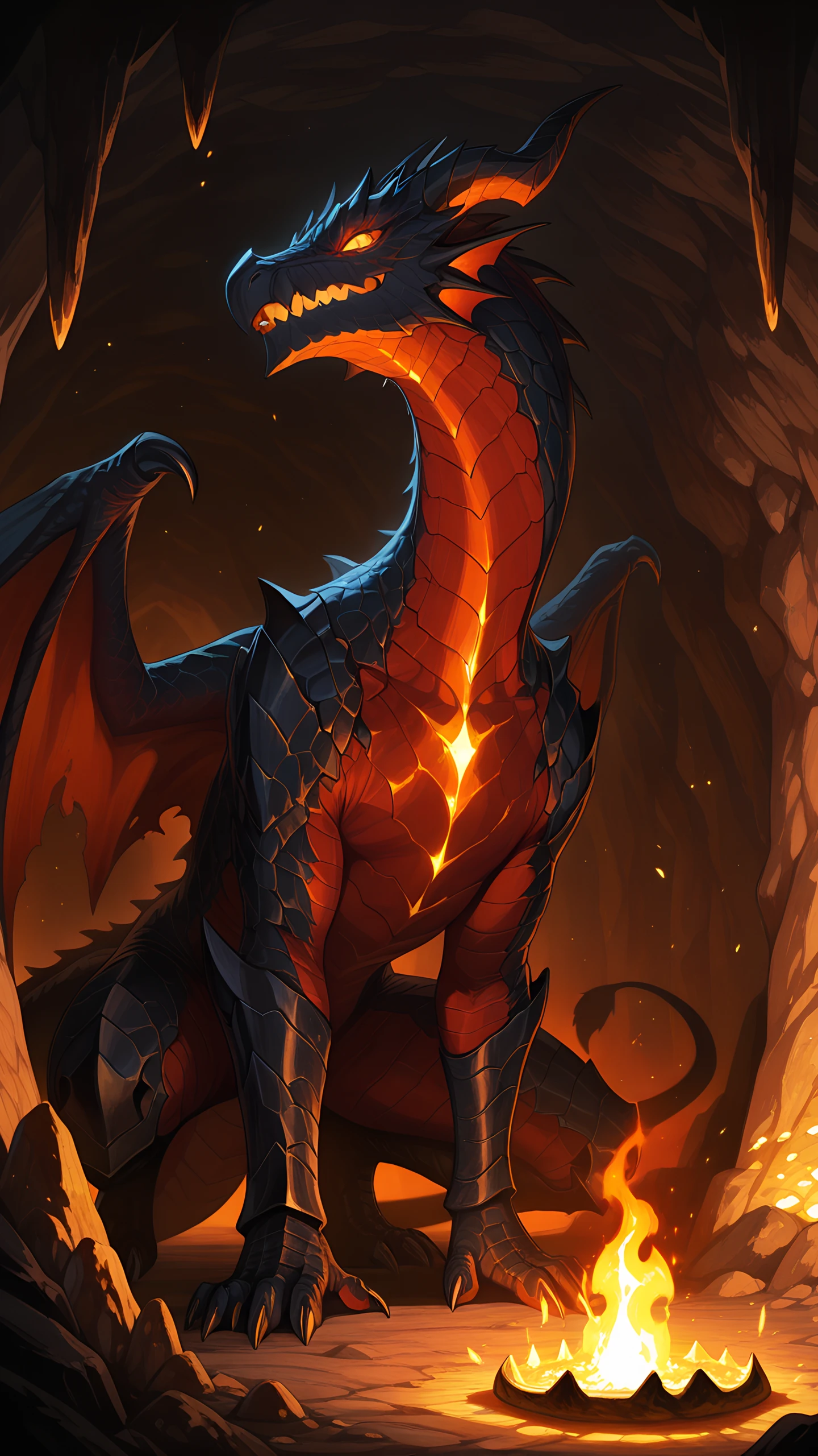 Anime Wallpaper Dragon Treasure Lair 1440×2560 anime wallpaper