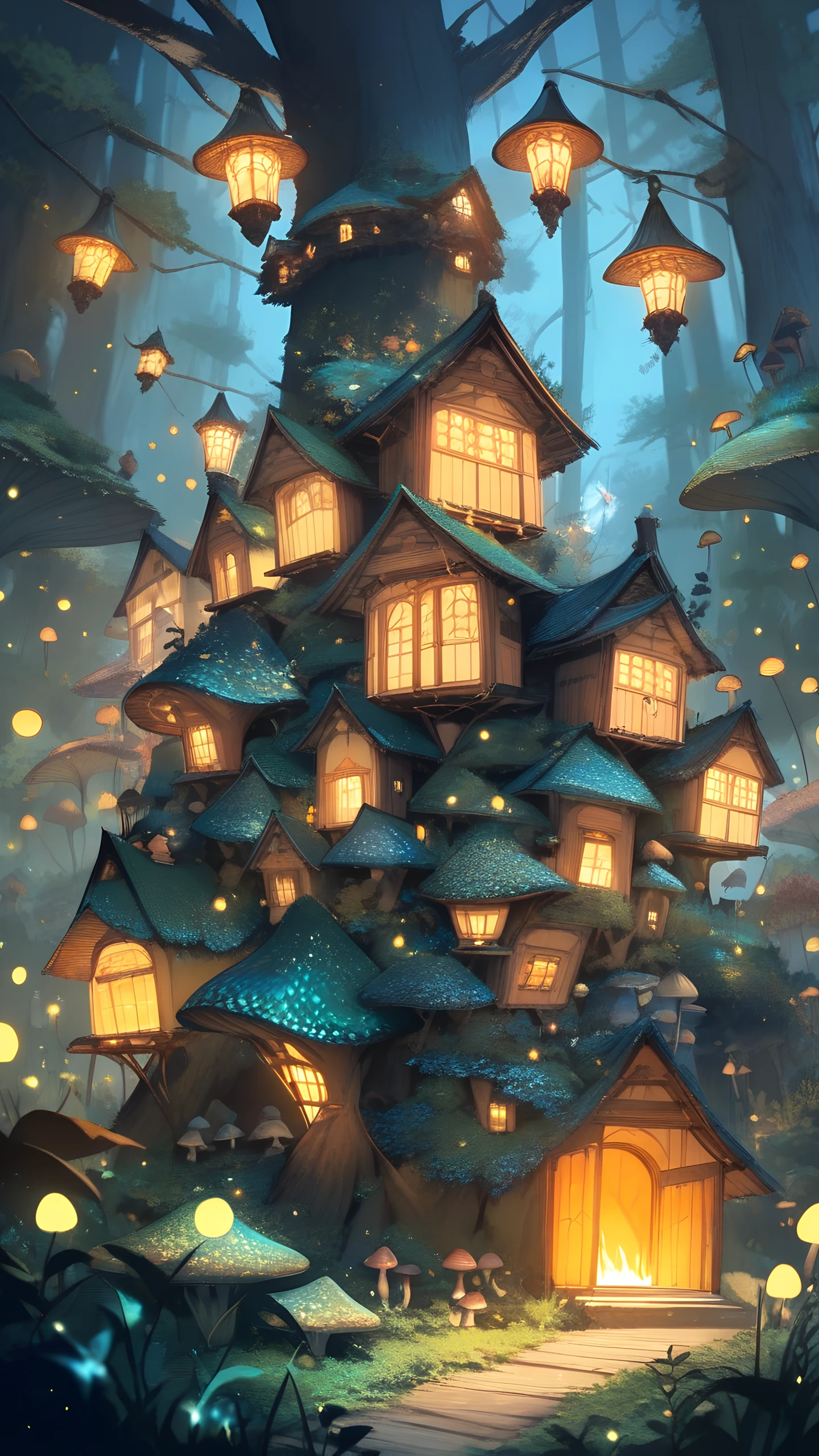 Anime Wallpaper Fairy Village 1440×2560 anime wallpaper