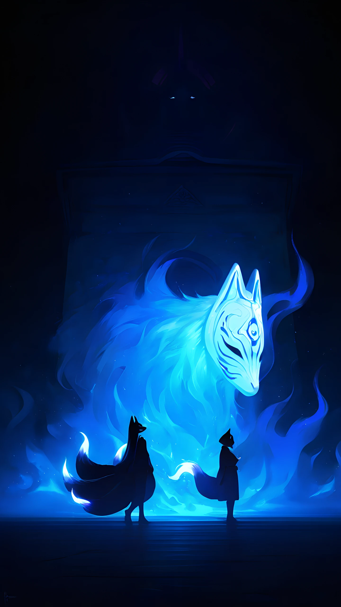 Anime Wallpaper Kitsune Fox Masks 1440×2560 anime wallpaper