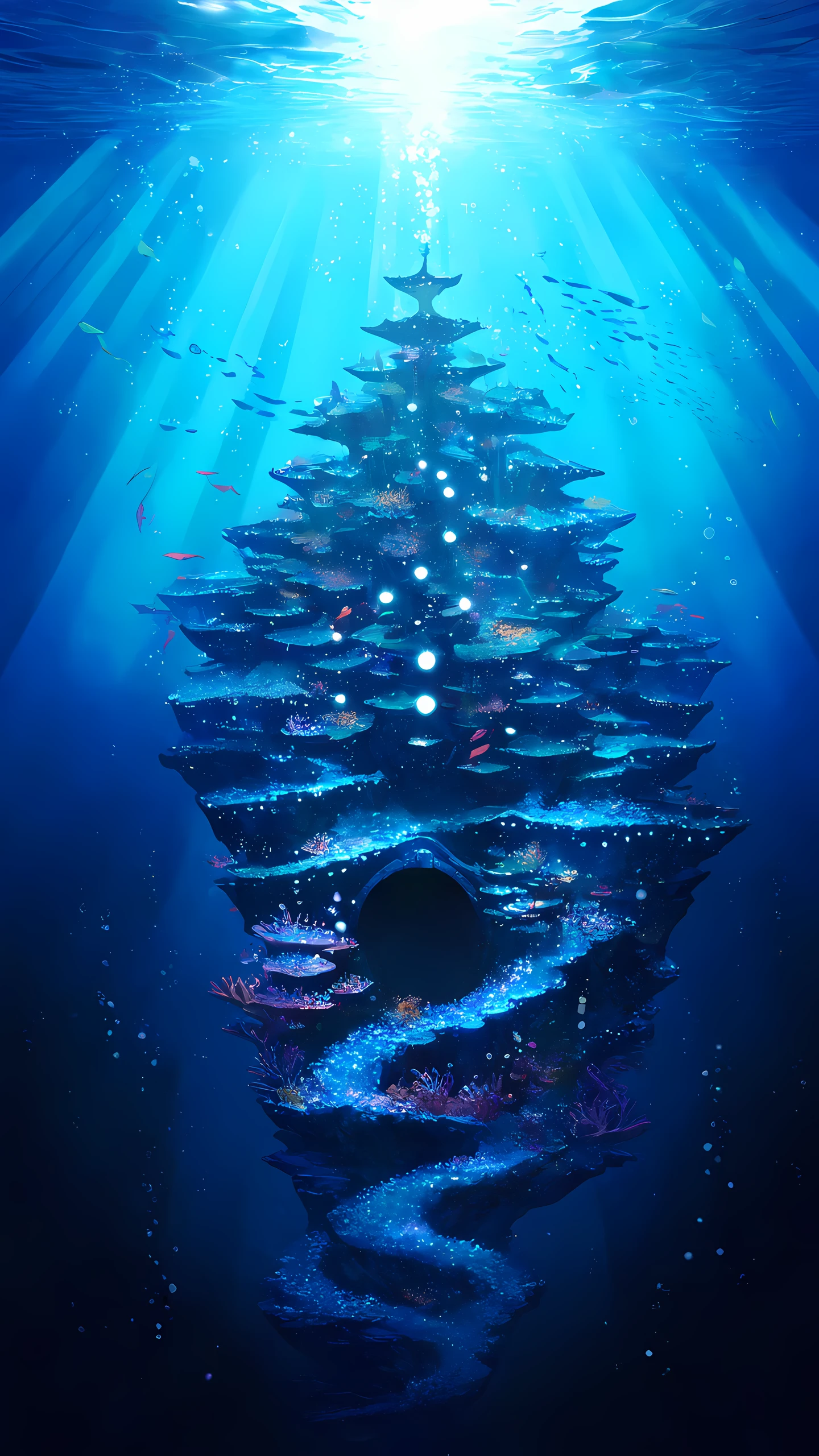 Anime Wallpaper Mermaid Palace 1440×2560 anime wallpaper