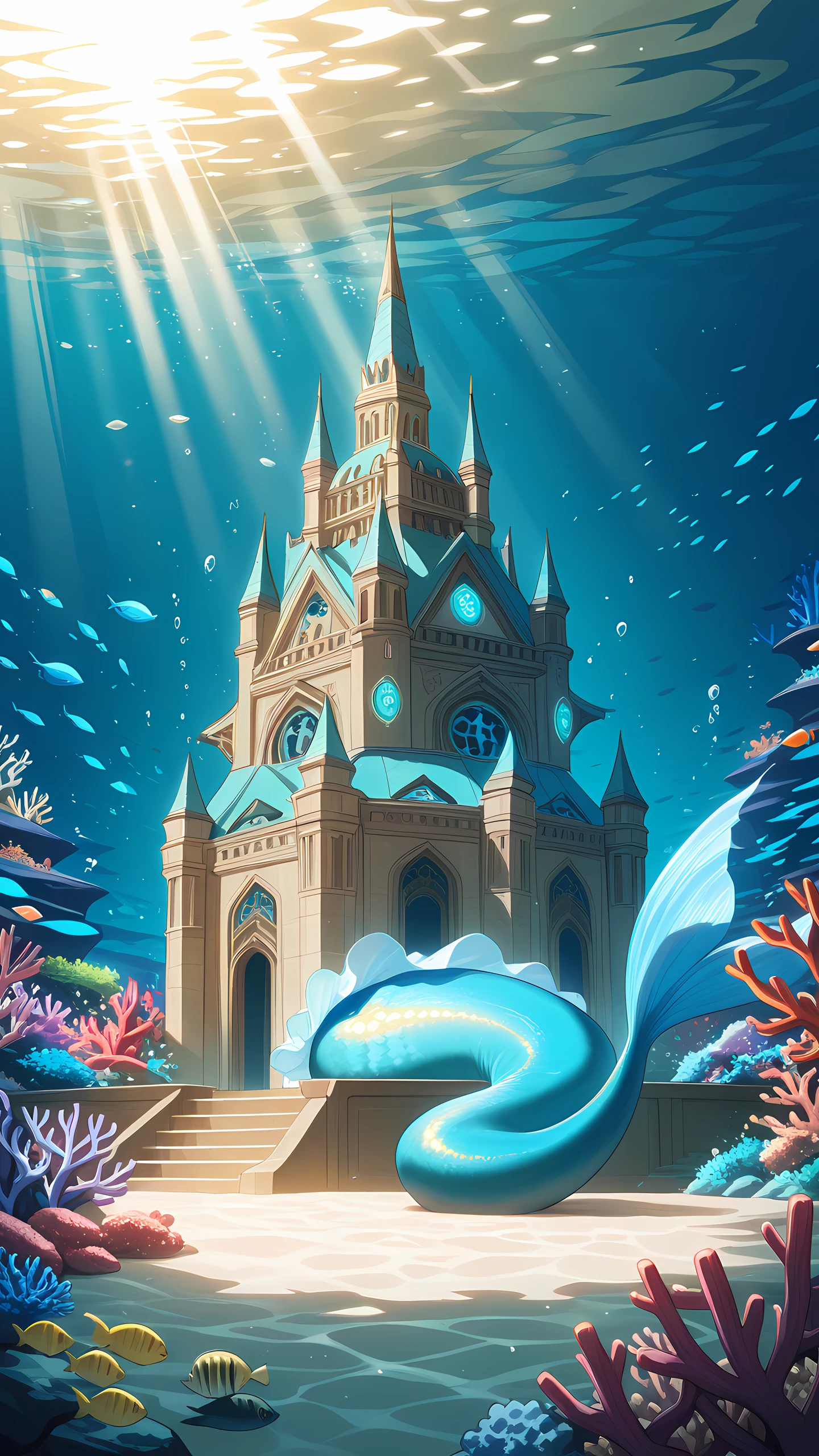 Anime Wallpaper Mermaid Palace 1440×2560 anime wallpaper