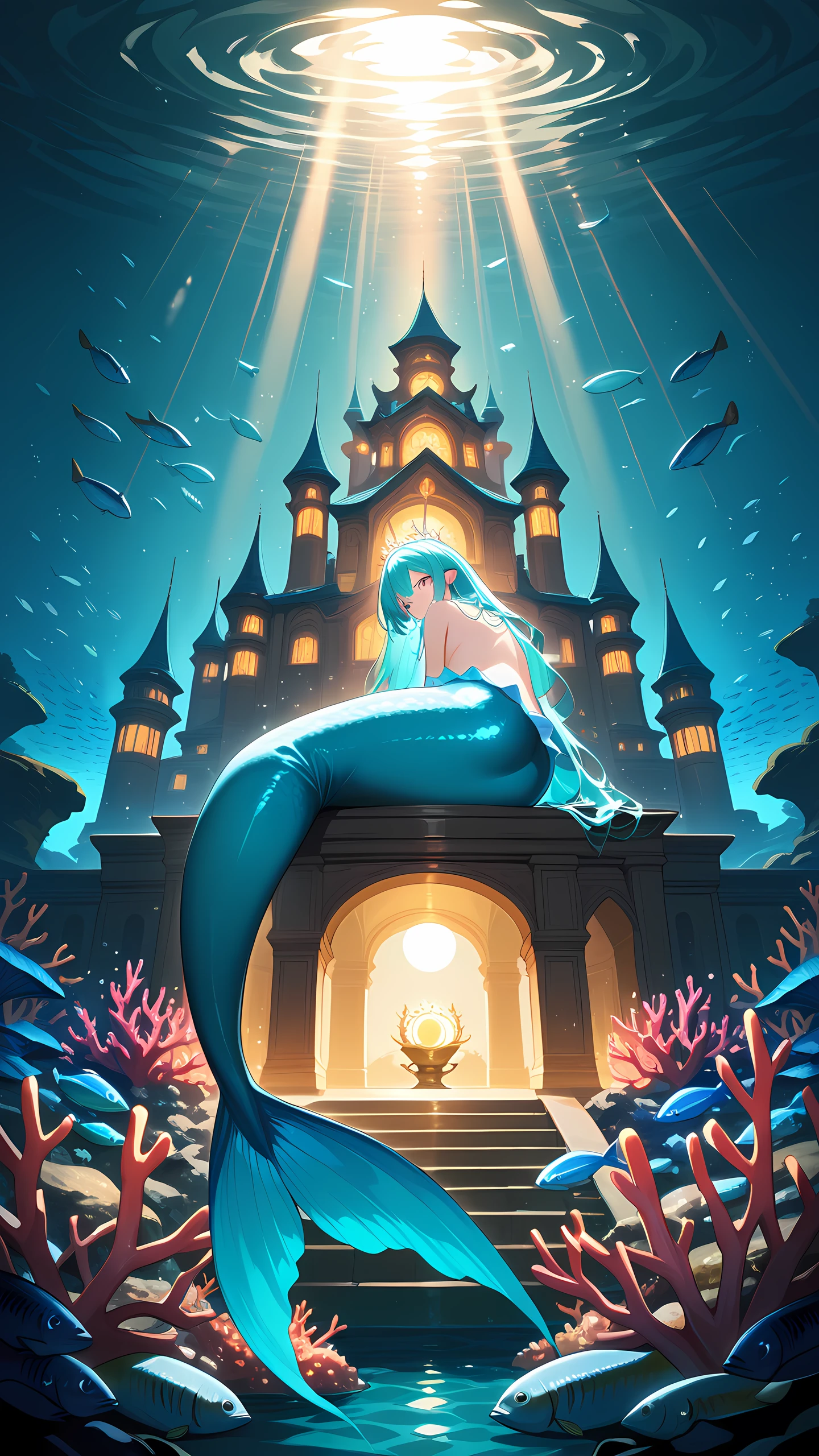 Anime Wallpaper Mermaid Palace 1440×2560 anime wallpaper