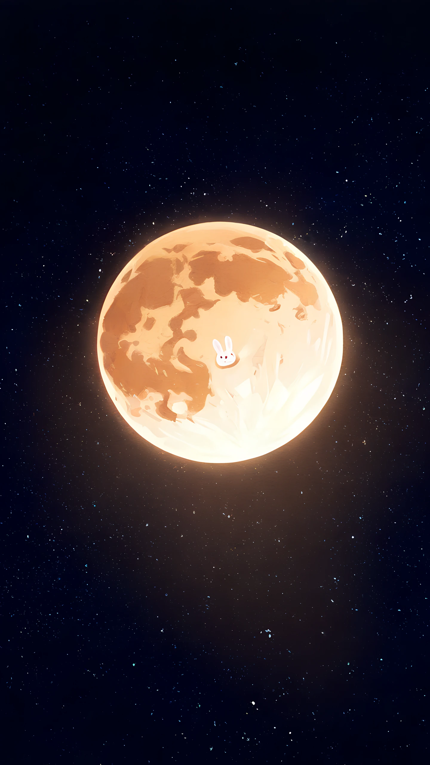 Anime Wallpaper Moon Rabbits Mochi 1440×2560 anime wallpaper