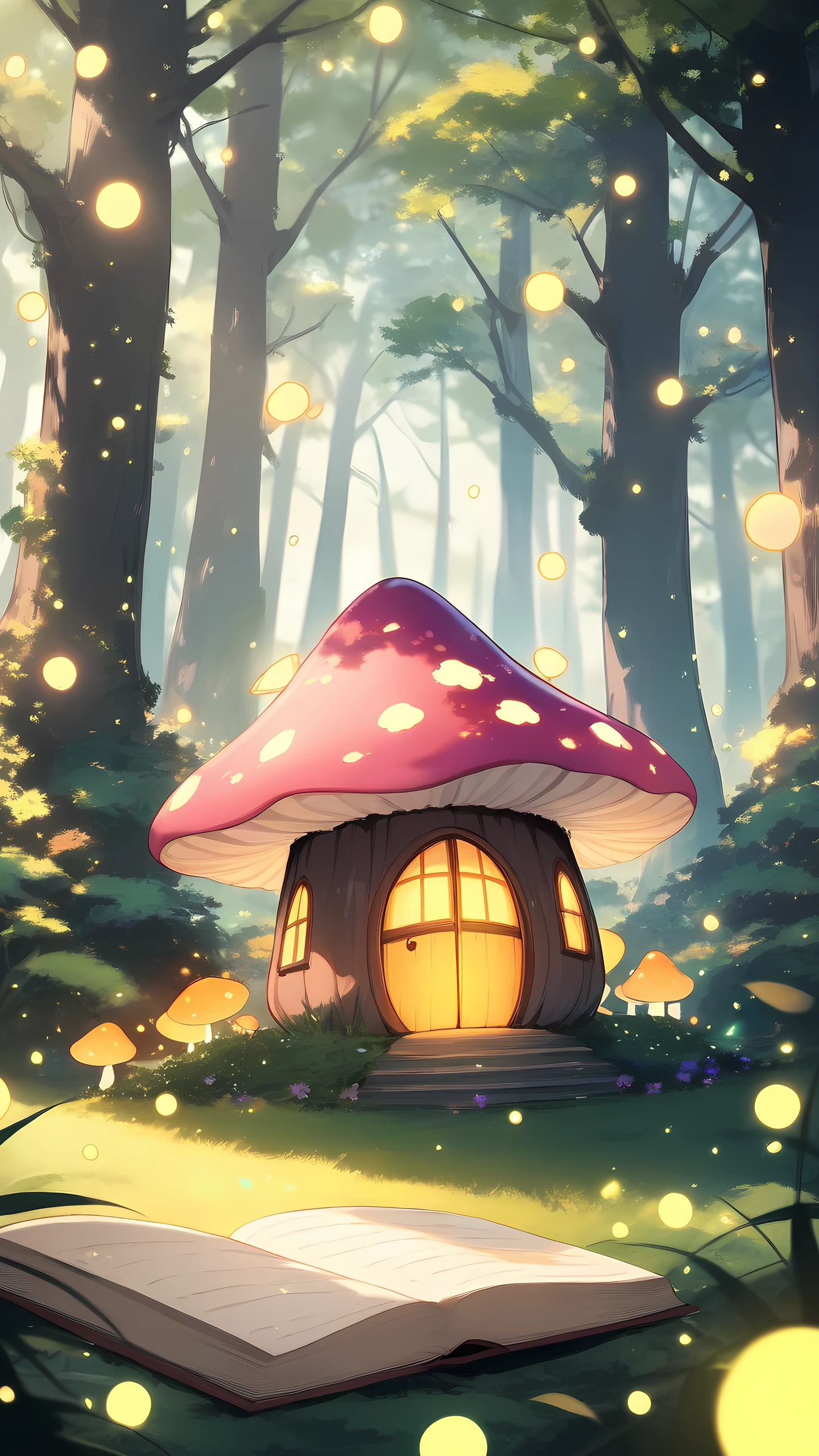 Anime Wallpaper Mushroom House 1440×2560 anime wallpaper