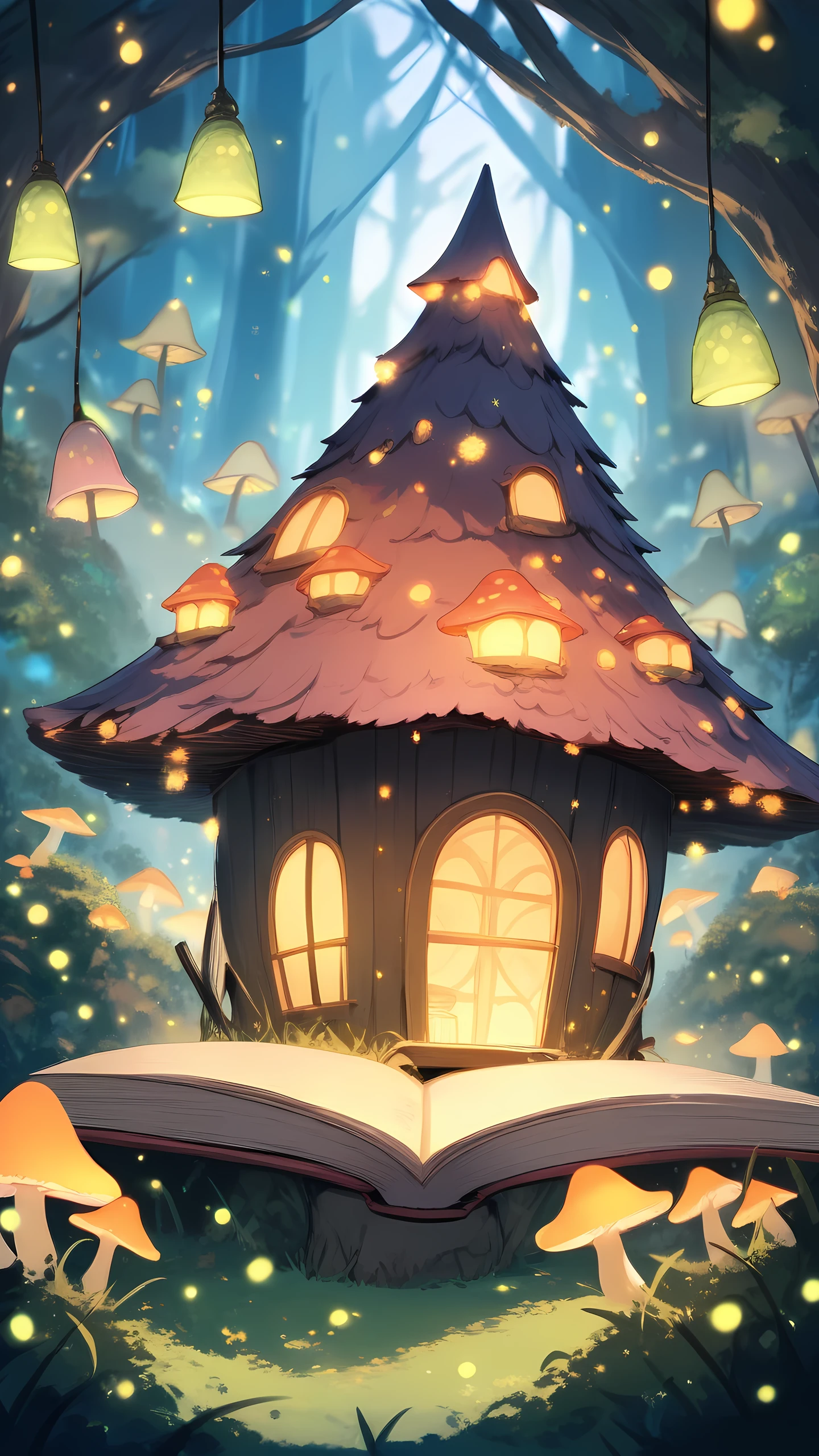 Anime Wallpaper Mushroom House 1440×2560 anime wallpaper