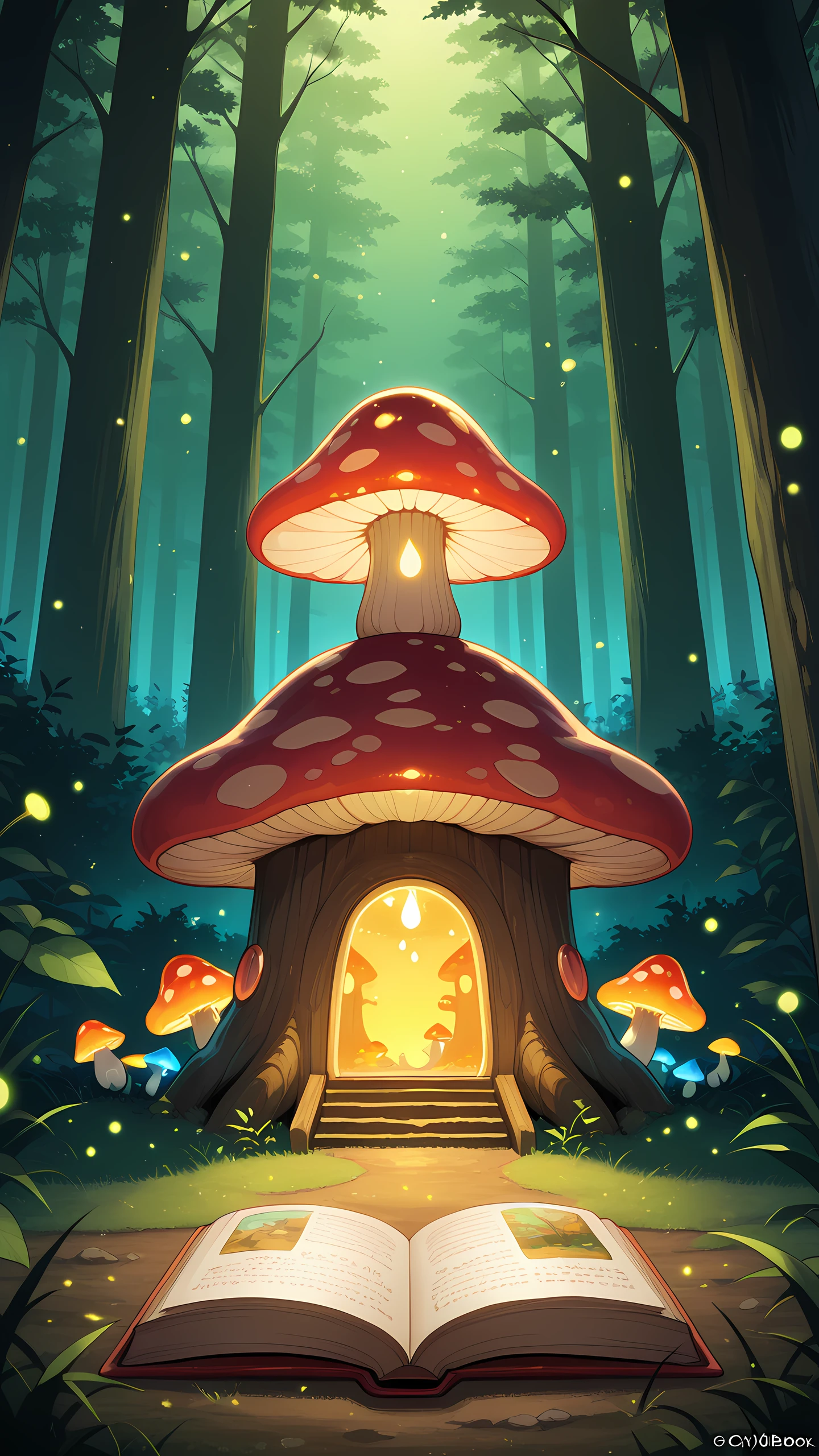Anime Wallpaper Mushroom House 1440×2560 anime wallpaper