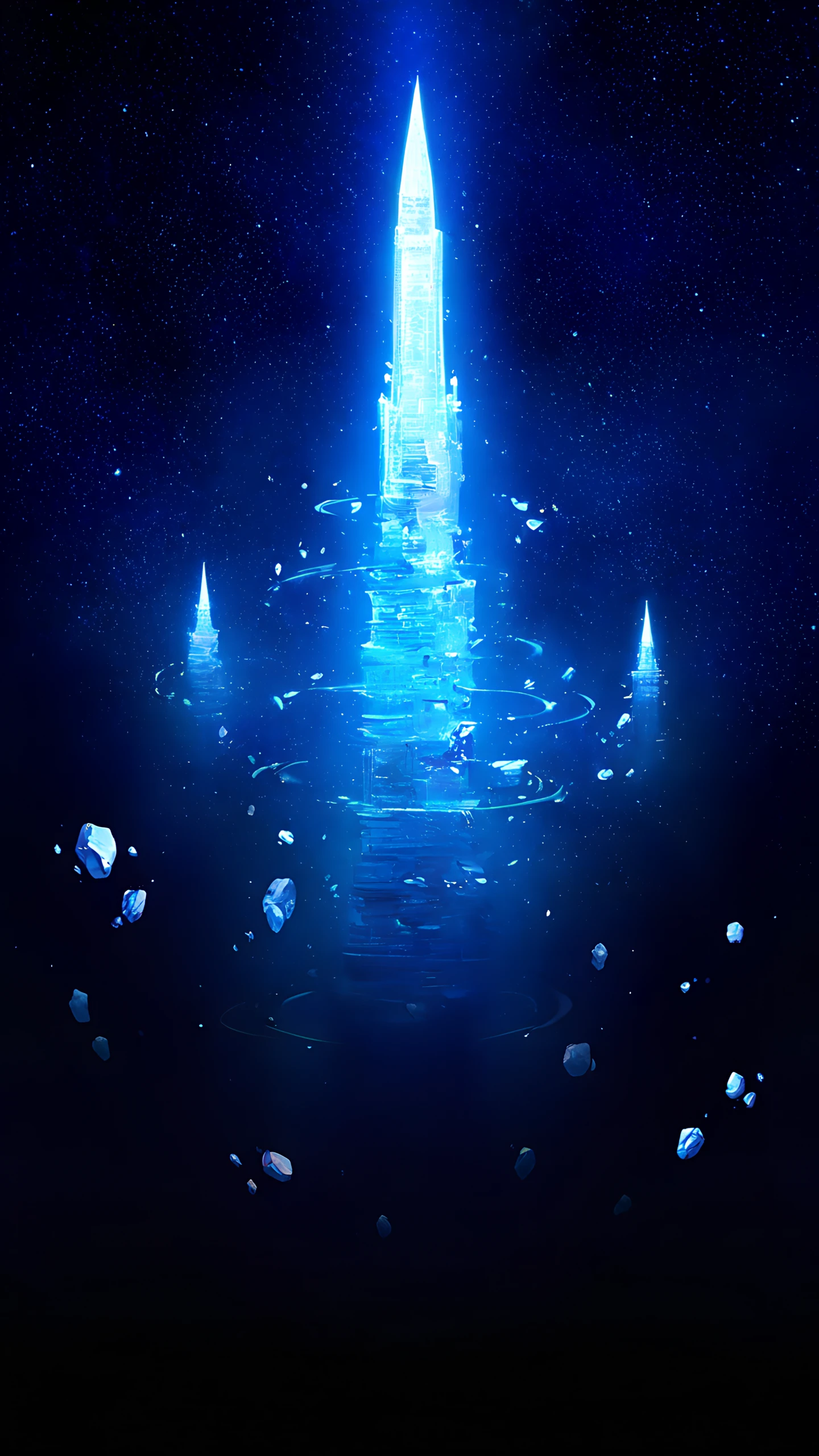Anime Wallpaper Wizard Tower Night 1440×2560 anime wallpaper