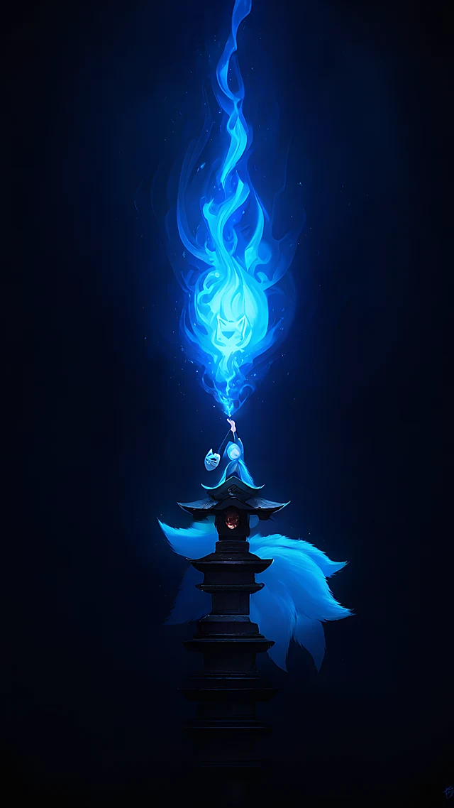 anime wallpaper kitsune fox masks — 1440×2560