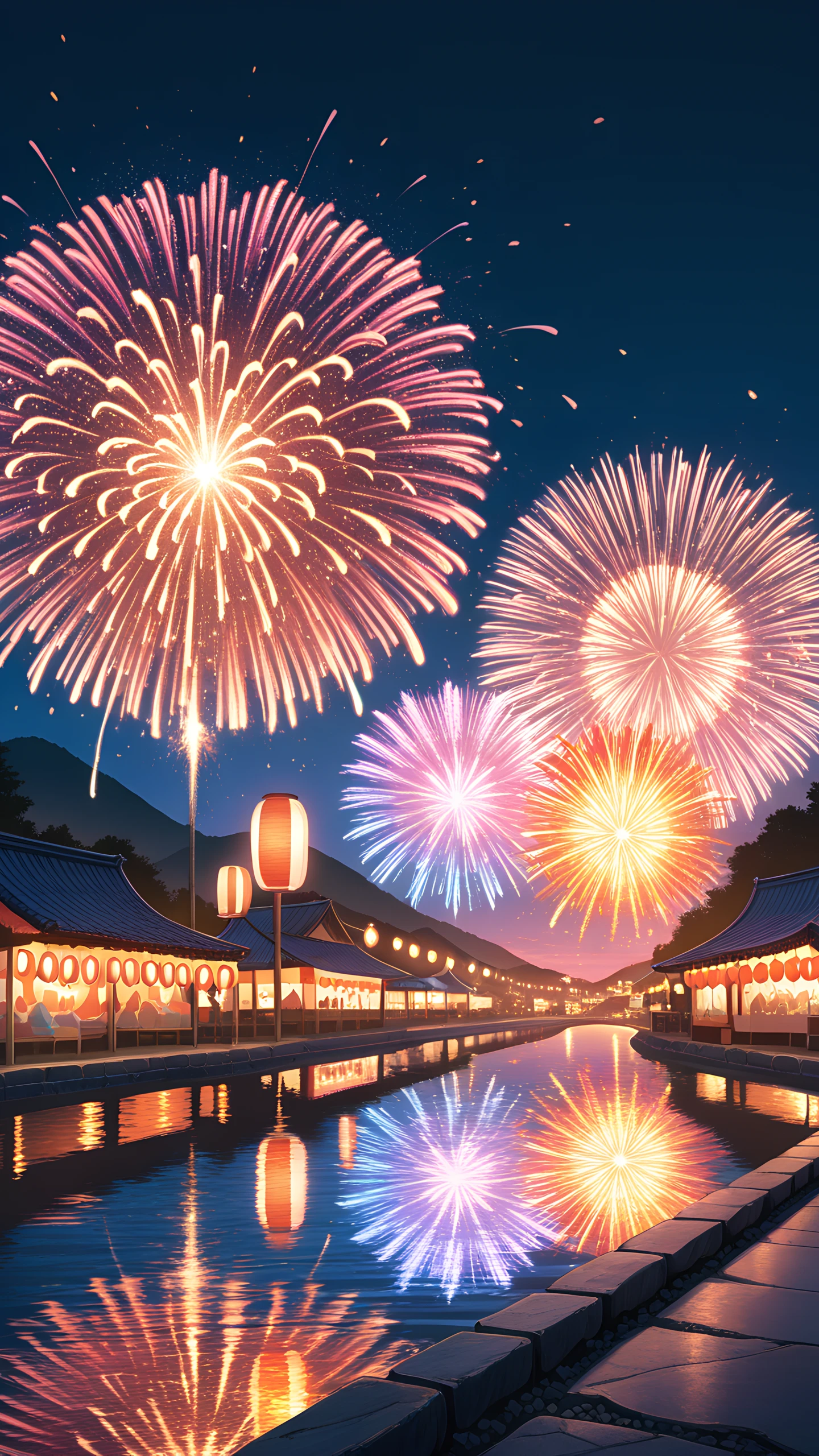 Anime Wallpaper Festival Fireworks 1440×2560 anime wallpaper