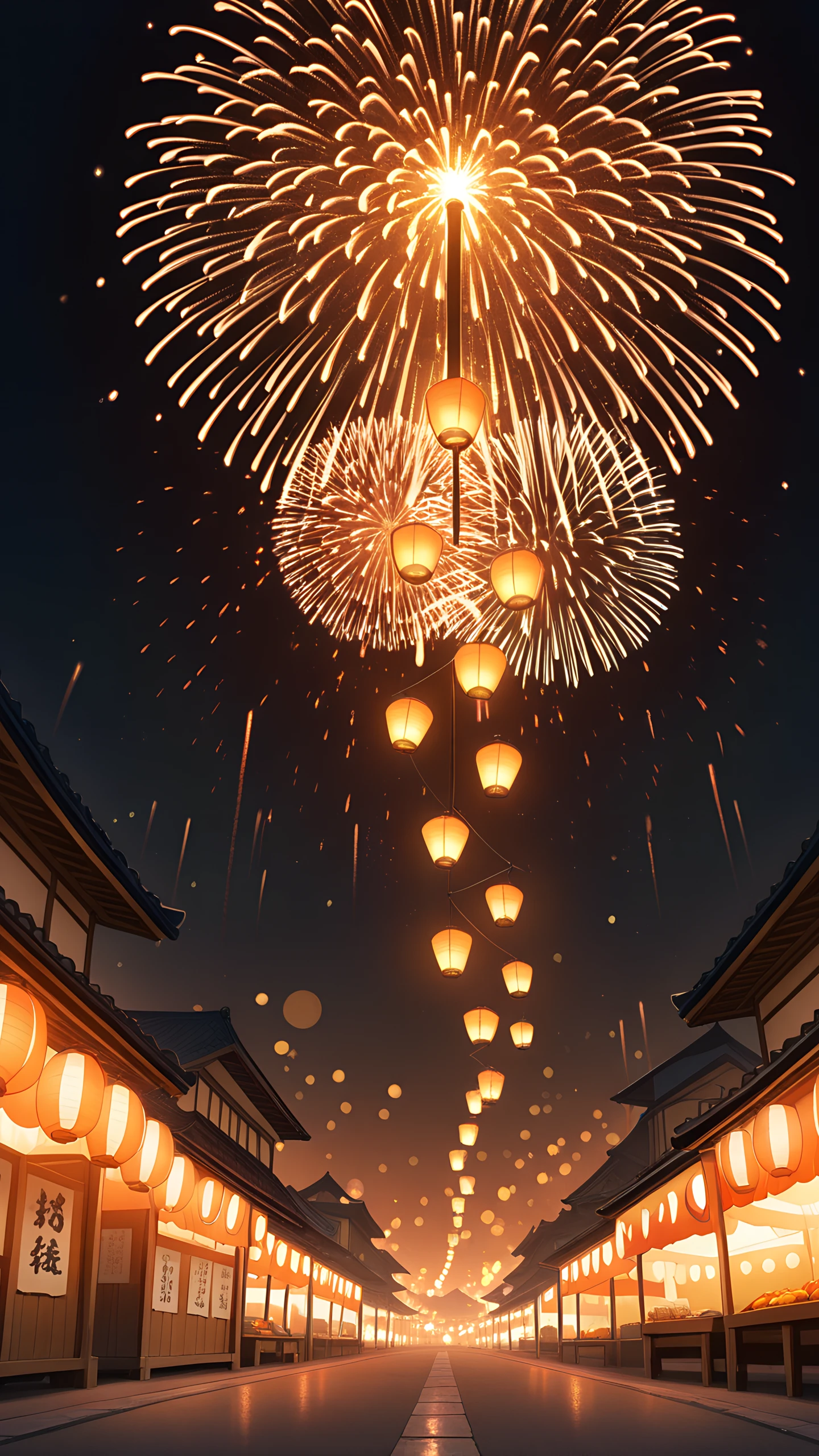 Anime Wallpaper Festival Food Stalls 1440×2560 anime wallpaper