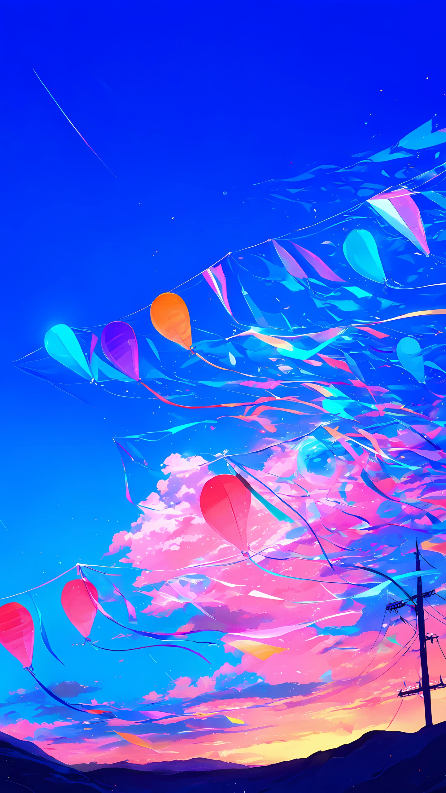 Anime Wallpaper Kite Festival 1440×2560 anime wallpaper
