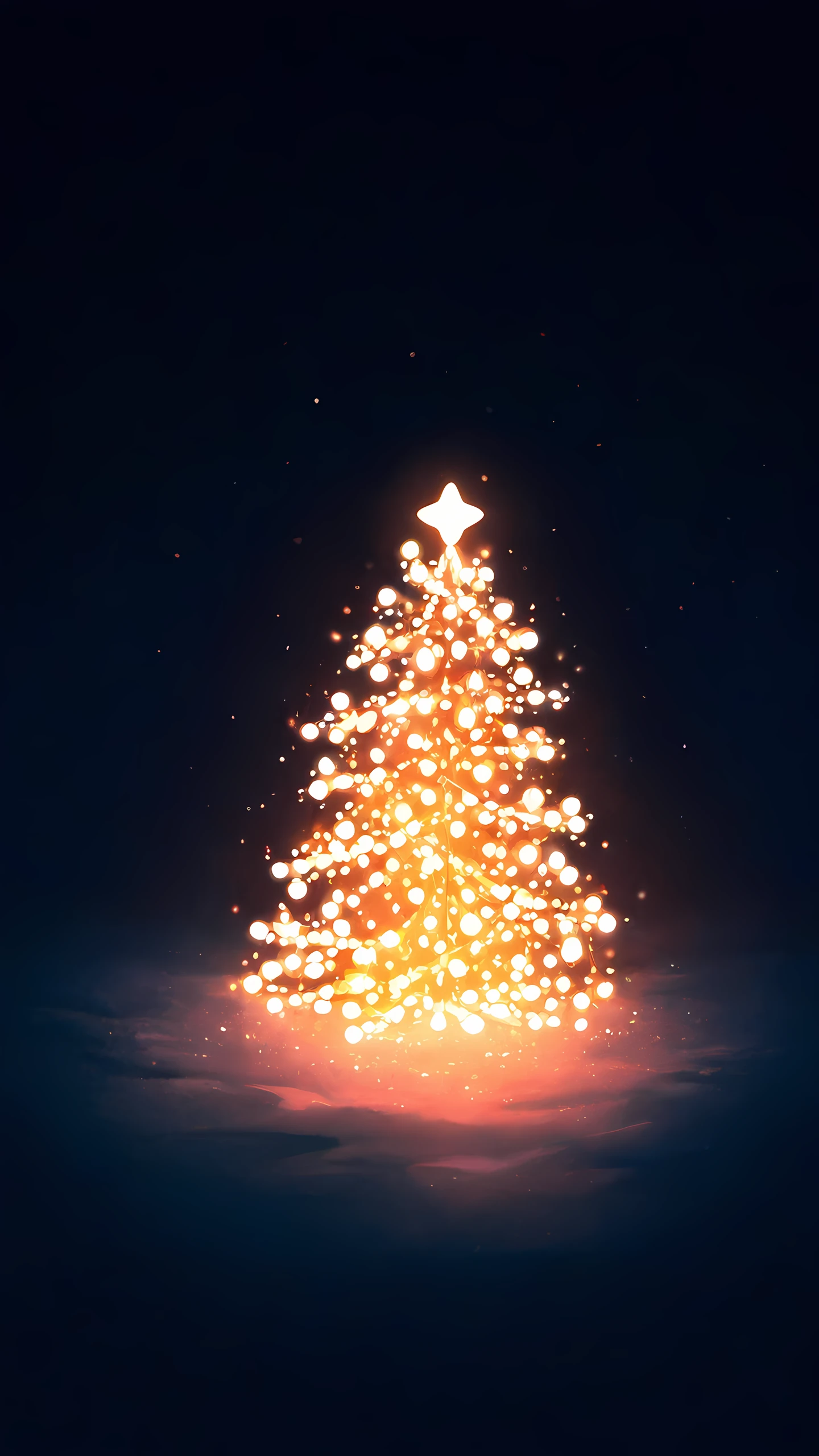 Anime Wallpaper Winter Night Market 1440×2560 anime wallpaper
