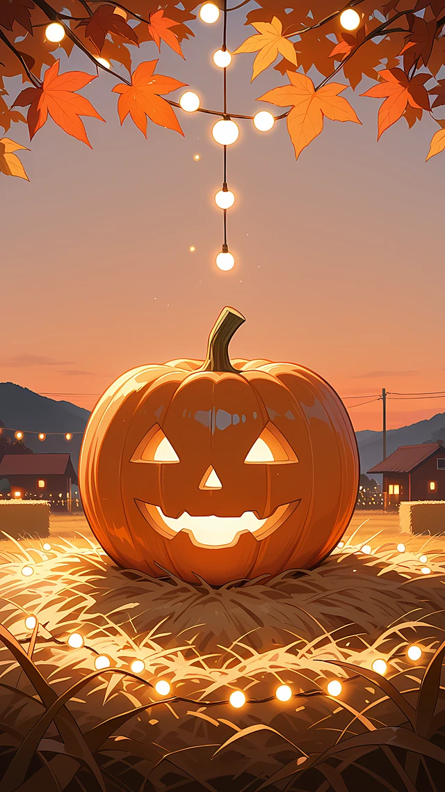 anime wallpaper autumn harvest festival — 1440×2560