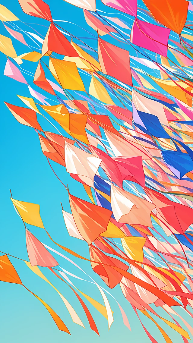 anime wallpaper kite festival — 1440×2560