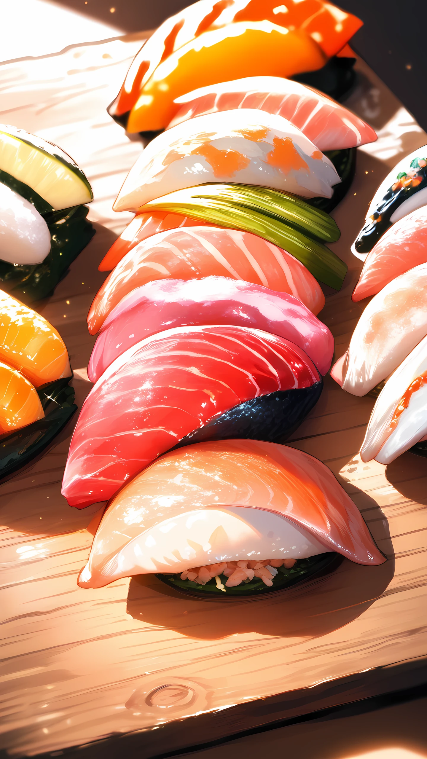 Anime Wallpaper Sushi Platter 1440×2560 anime wallpaper